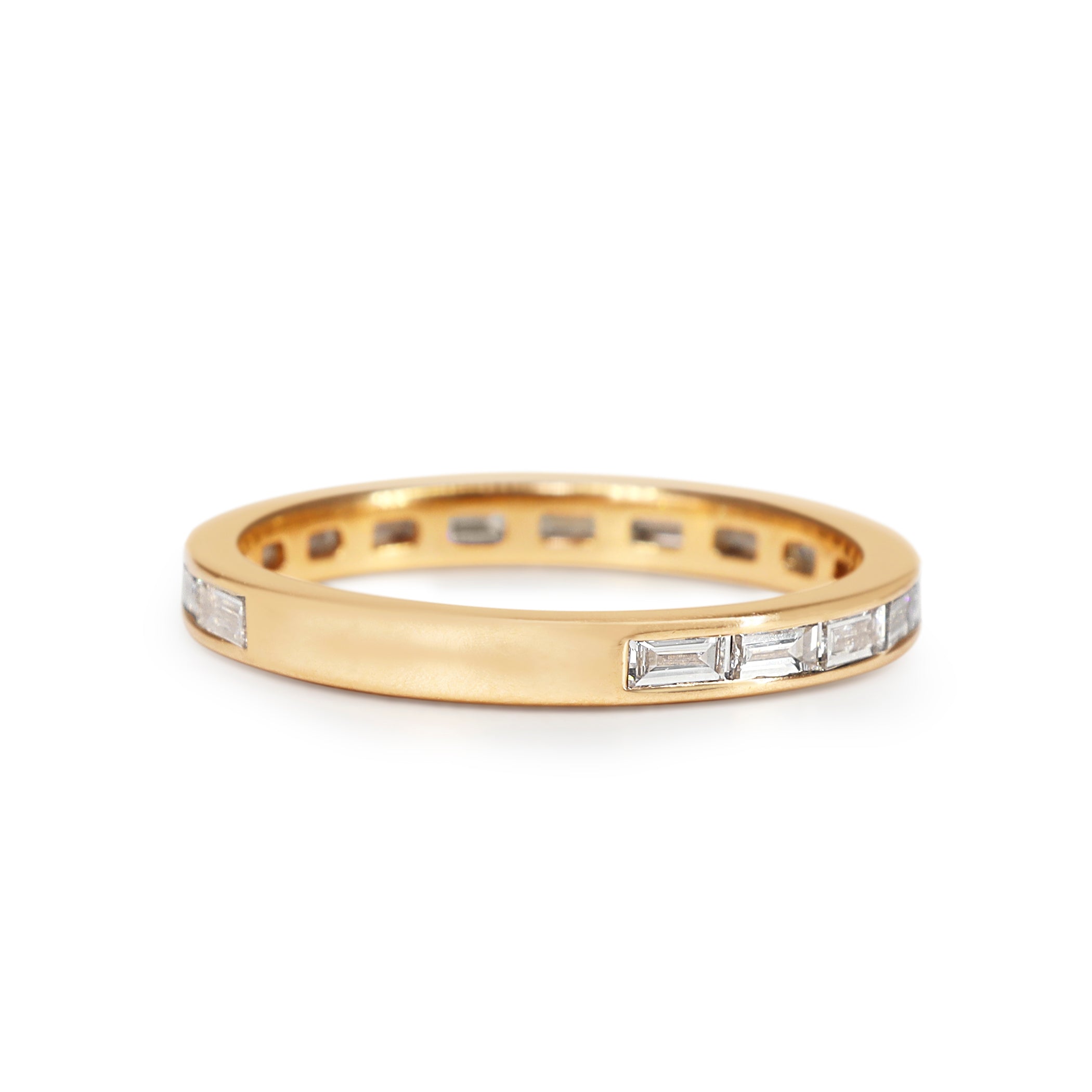 18ct Rose Gold 1.00ct Diamond Baguette Band Ring