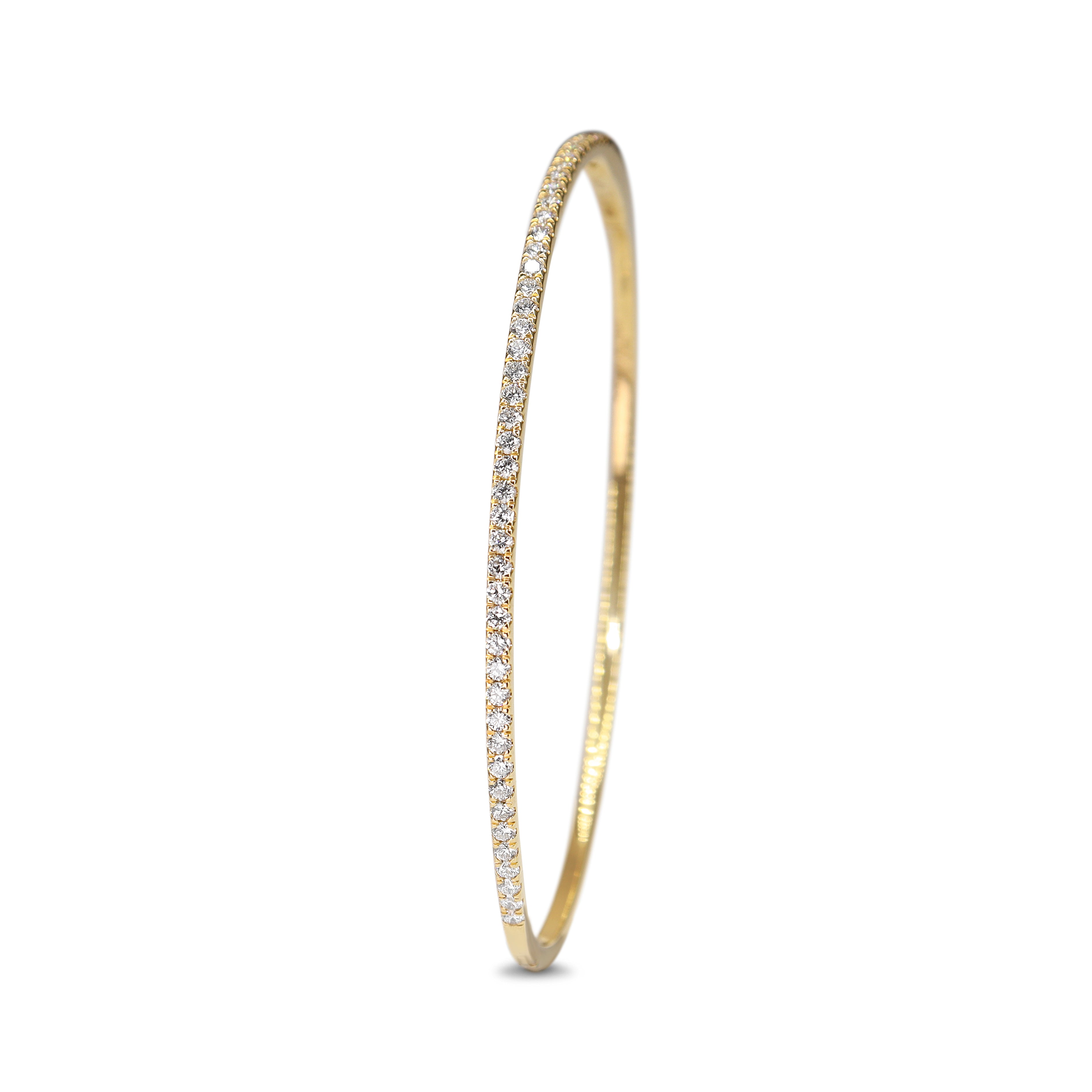 18ct Yellow Gold Fine Diamond Bangle
