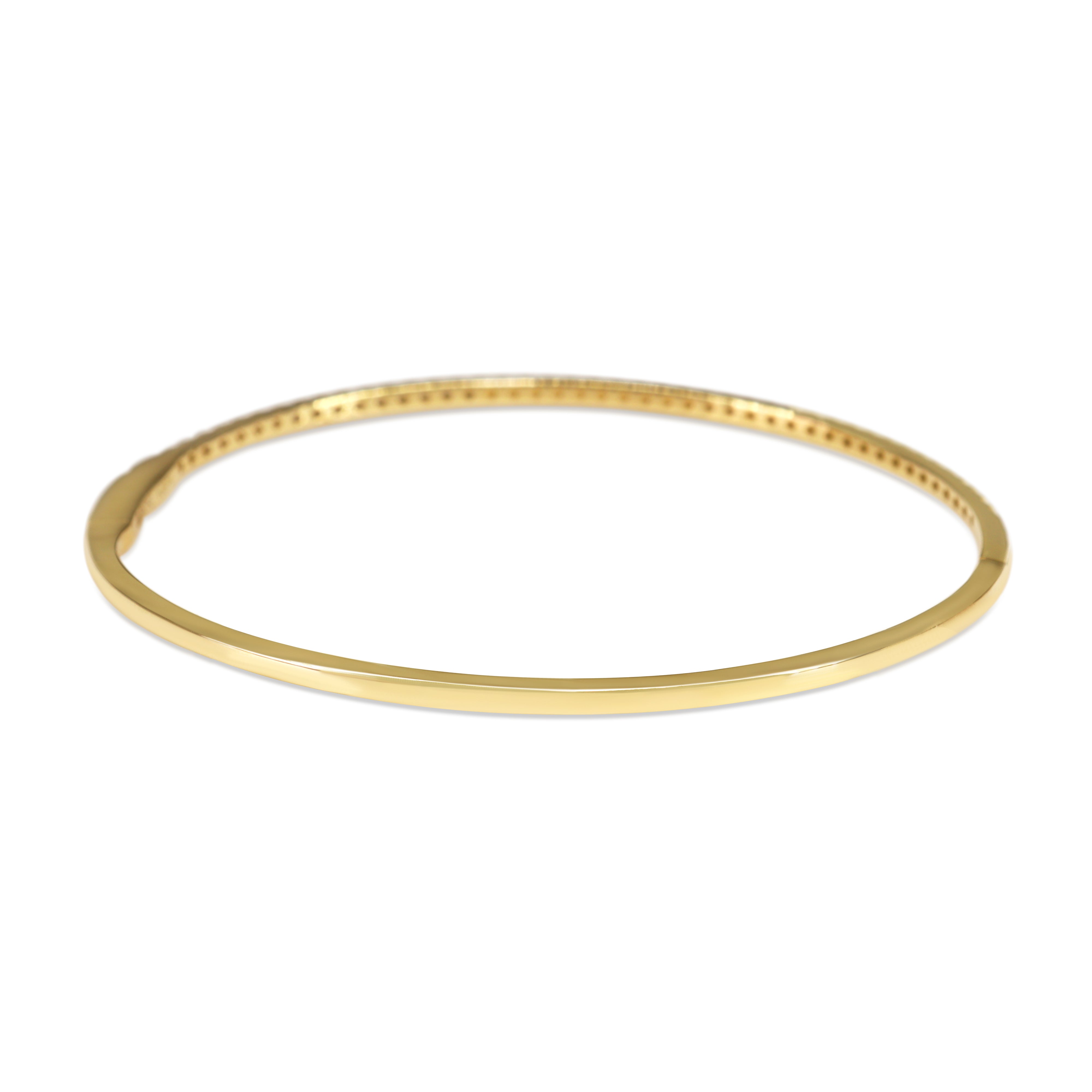 18ct Yellow Gold Fine Diamond Bangle