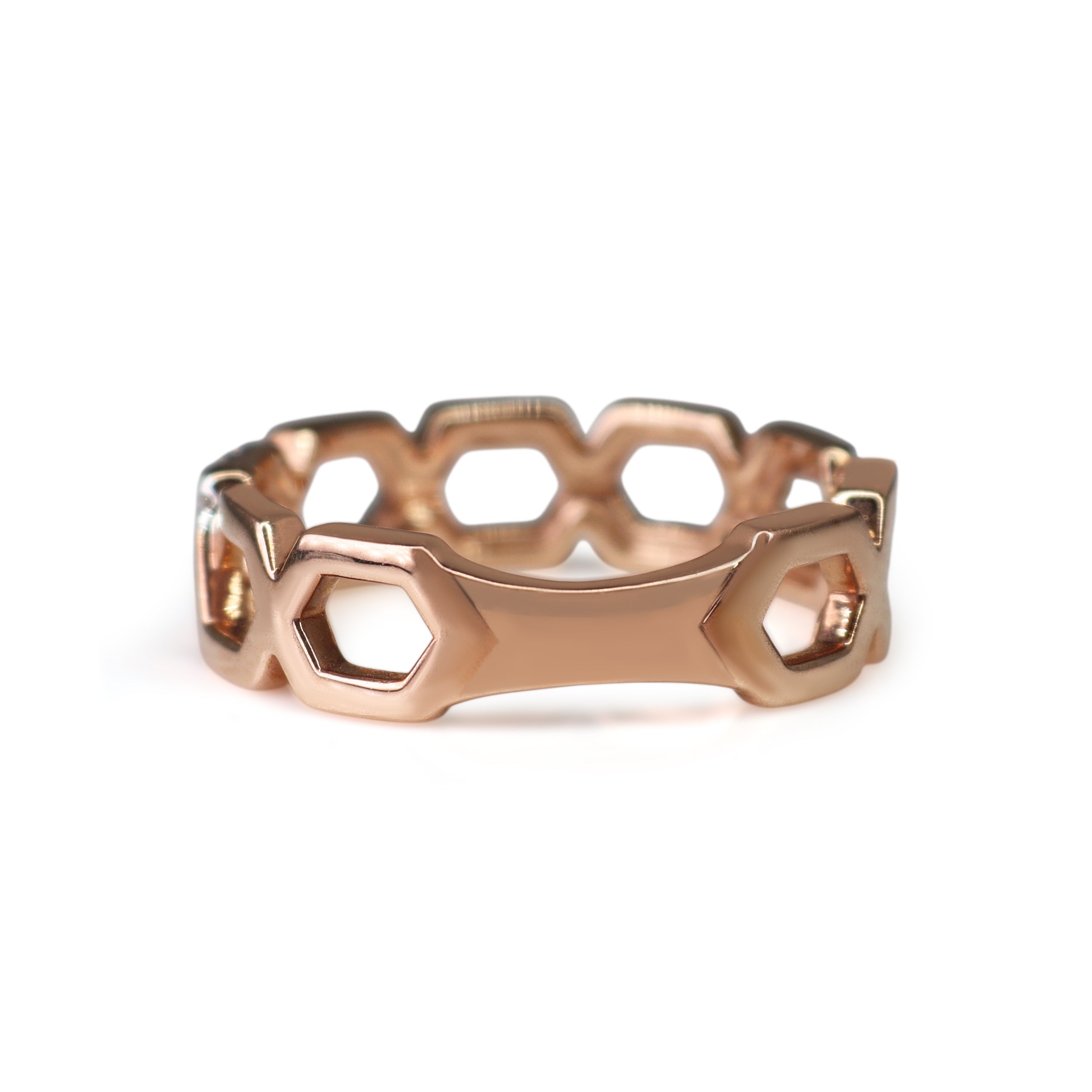 9ct Rose and White Gold Diamond Band Ring