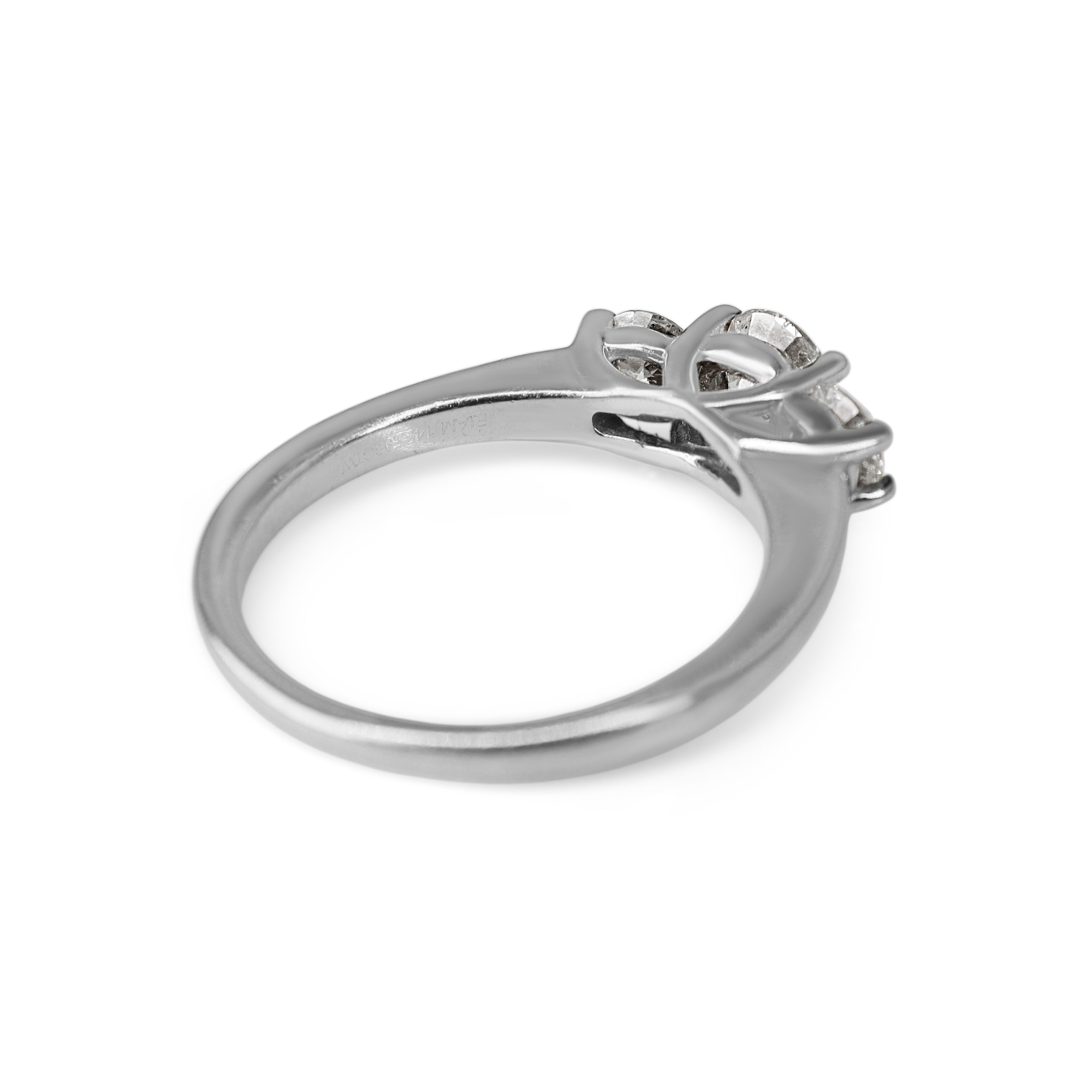 14ct White Gold 3 Stone Diamond Ring