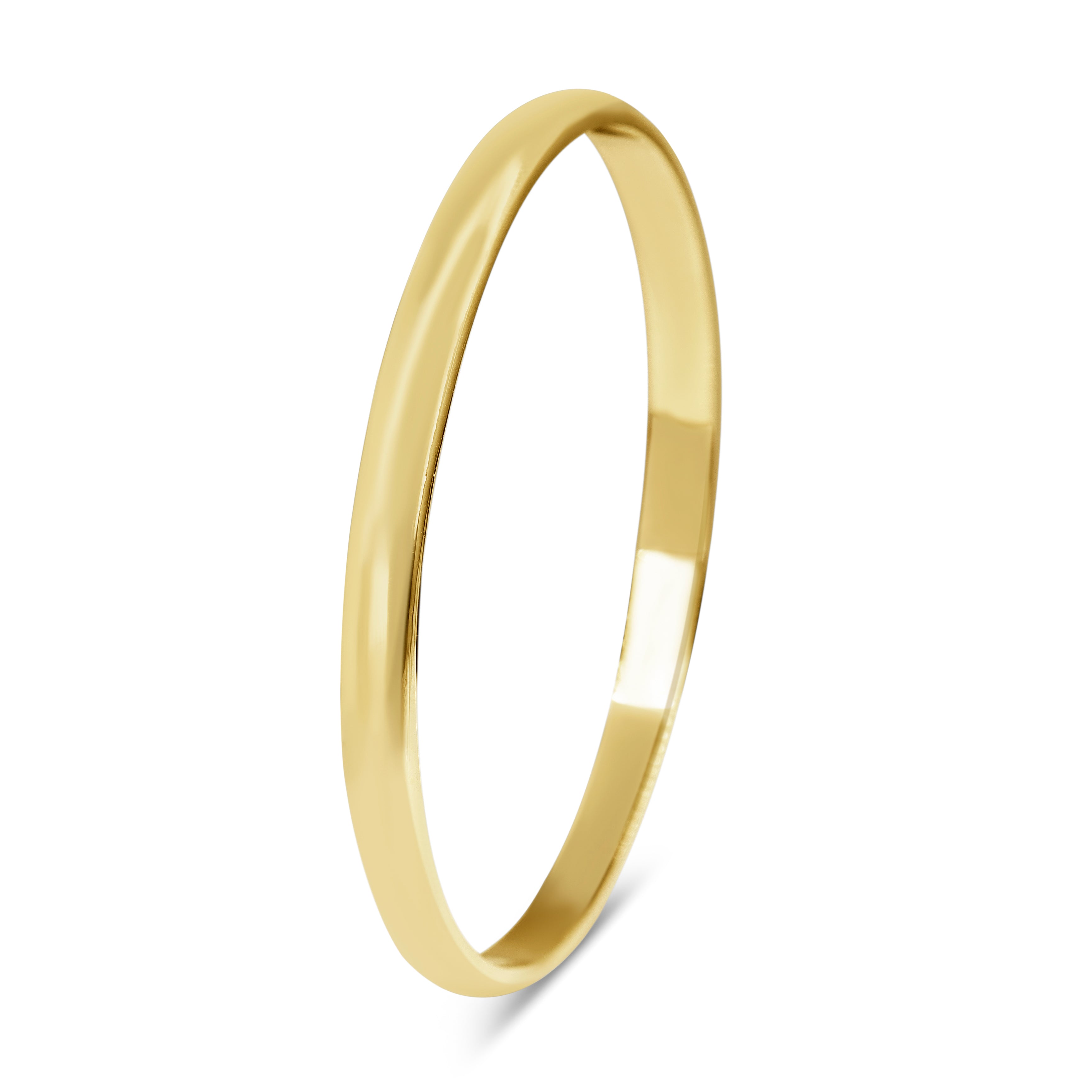 9ct Yellow Gold Solid Round Bangle