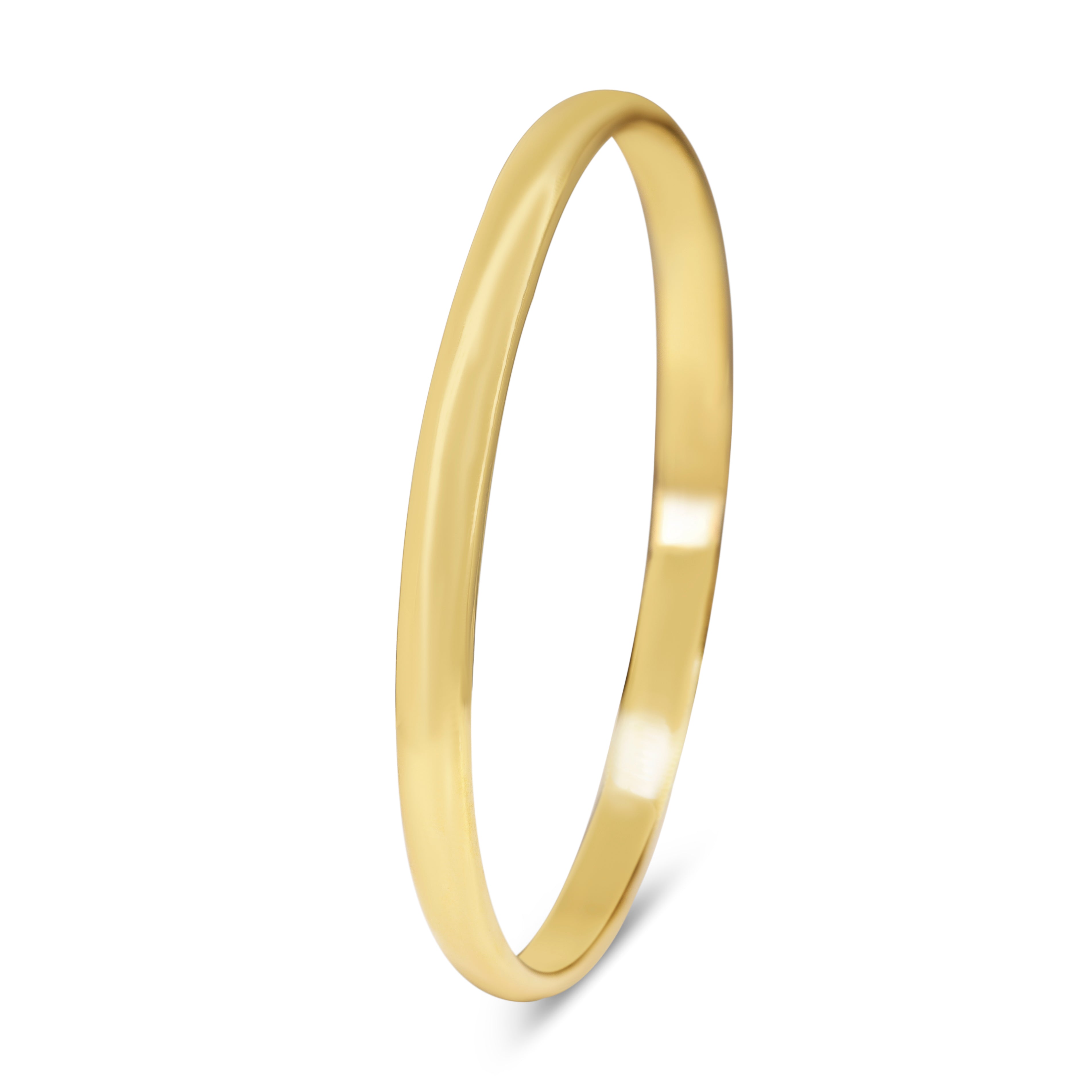 9ct Yellow Gold Solid Round Bangle