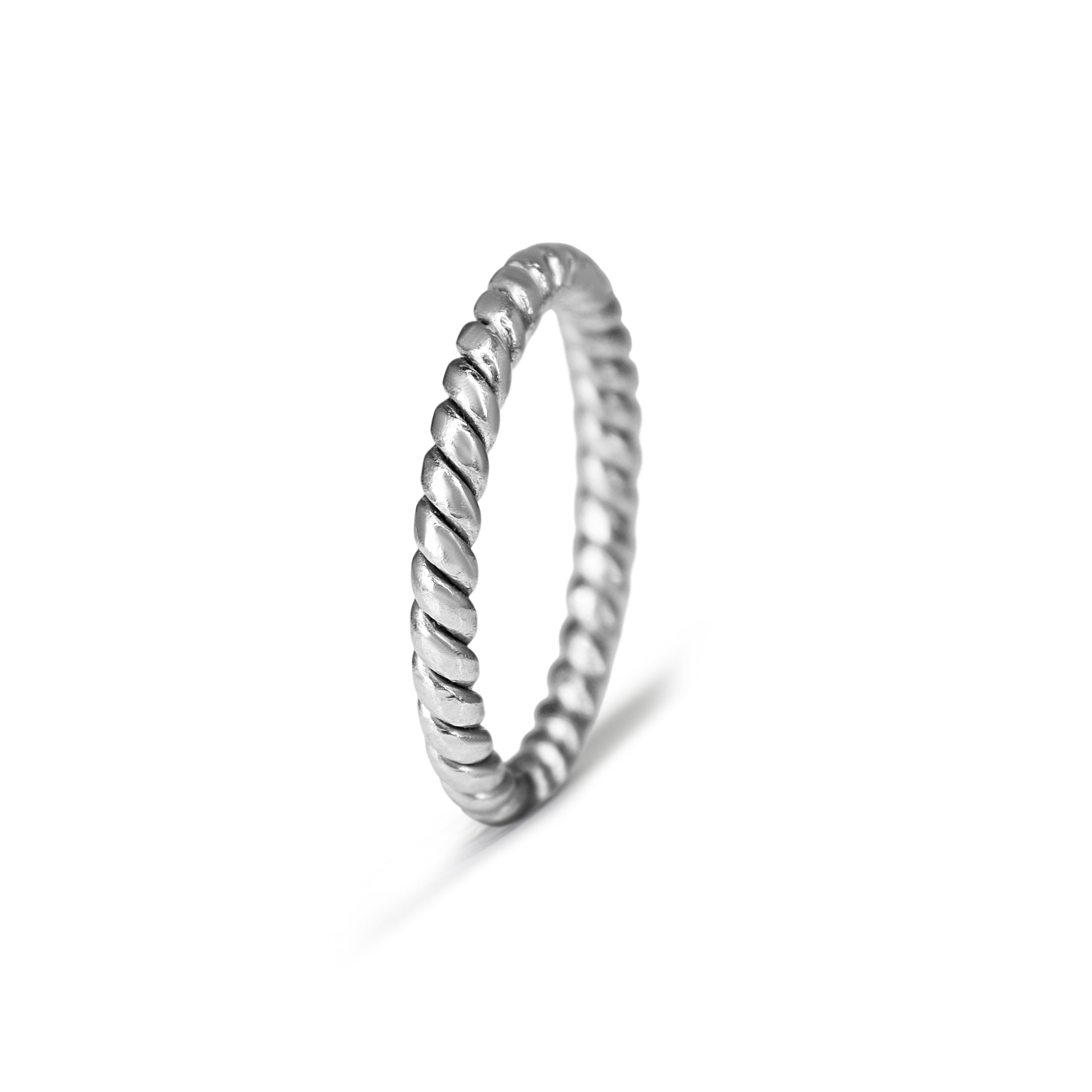 Platinum Twist Band Ring