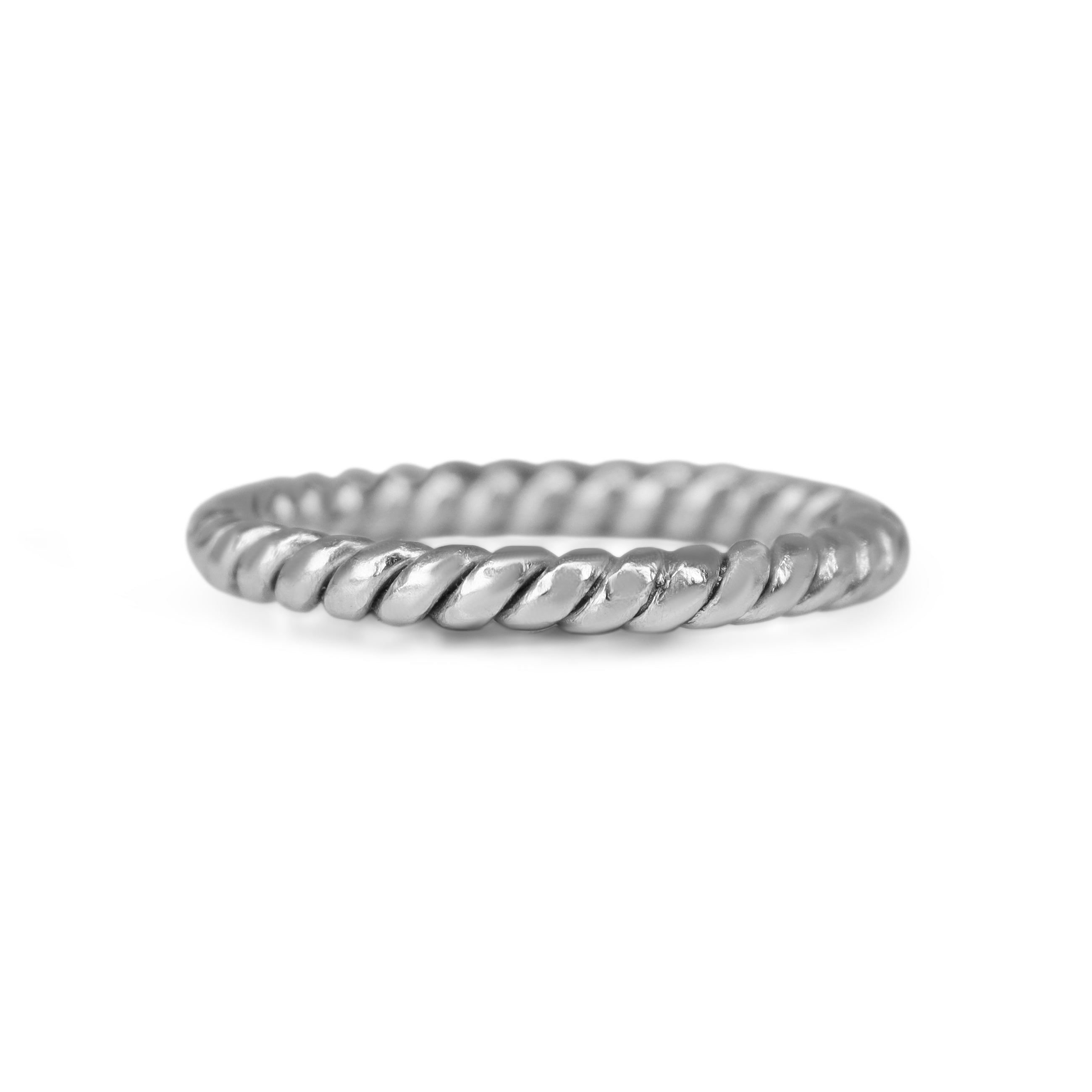 Platinum Twist Band Ring