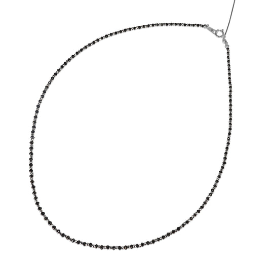 18ct White Gold and Black Diamond Chain Necklace