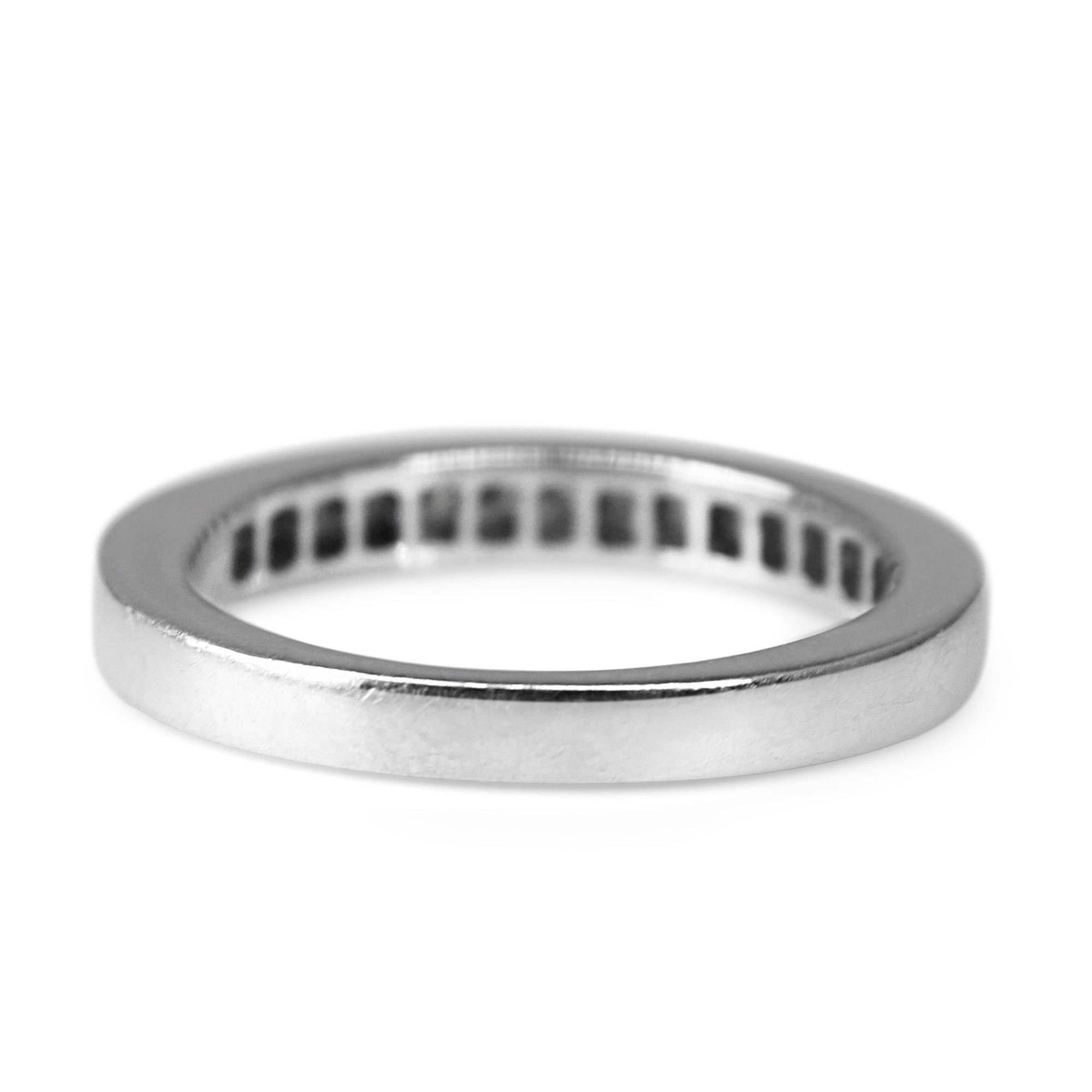 18ct White Gold Princess Cut Channel Set Band Ring