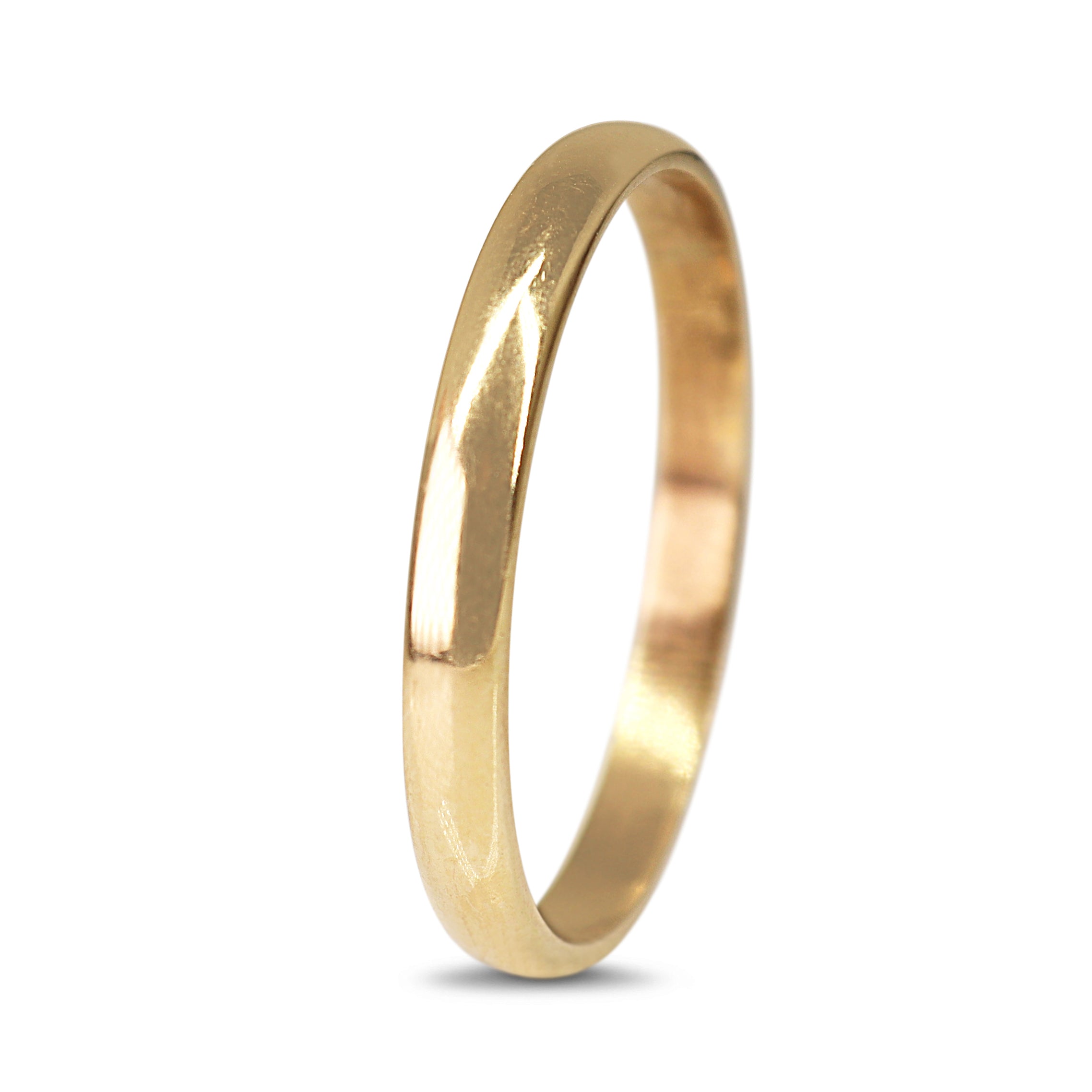 9ct Yellow Gold Plain 2.9mm Band Ring
