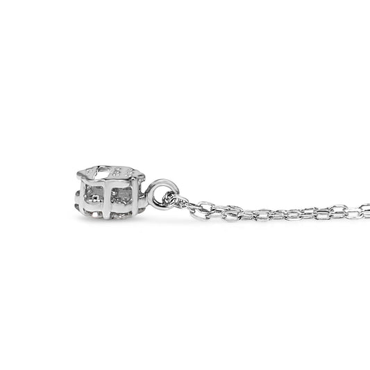 Platinum Pink and White Diamond Halo Necklace