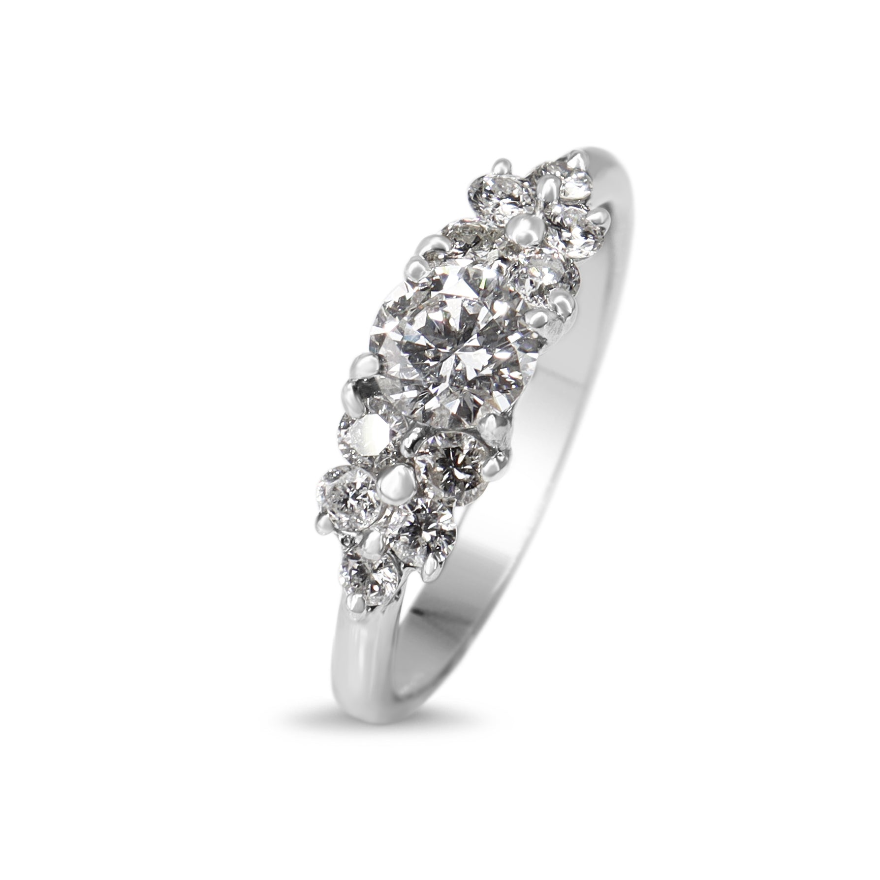 Platinum Diamond Cluster Ring