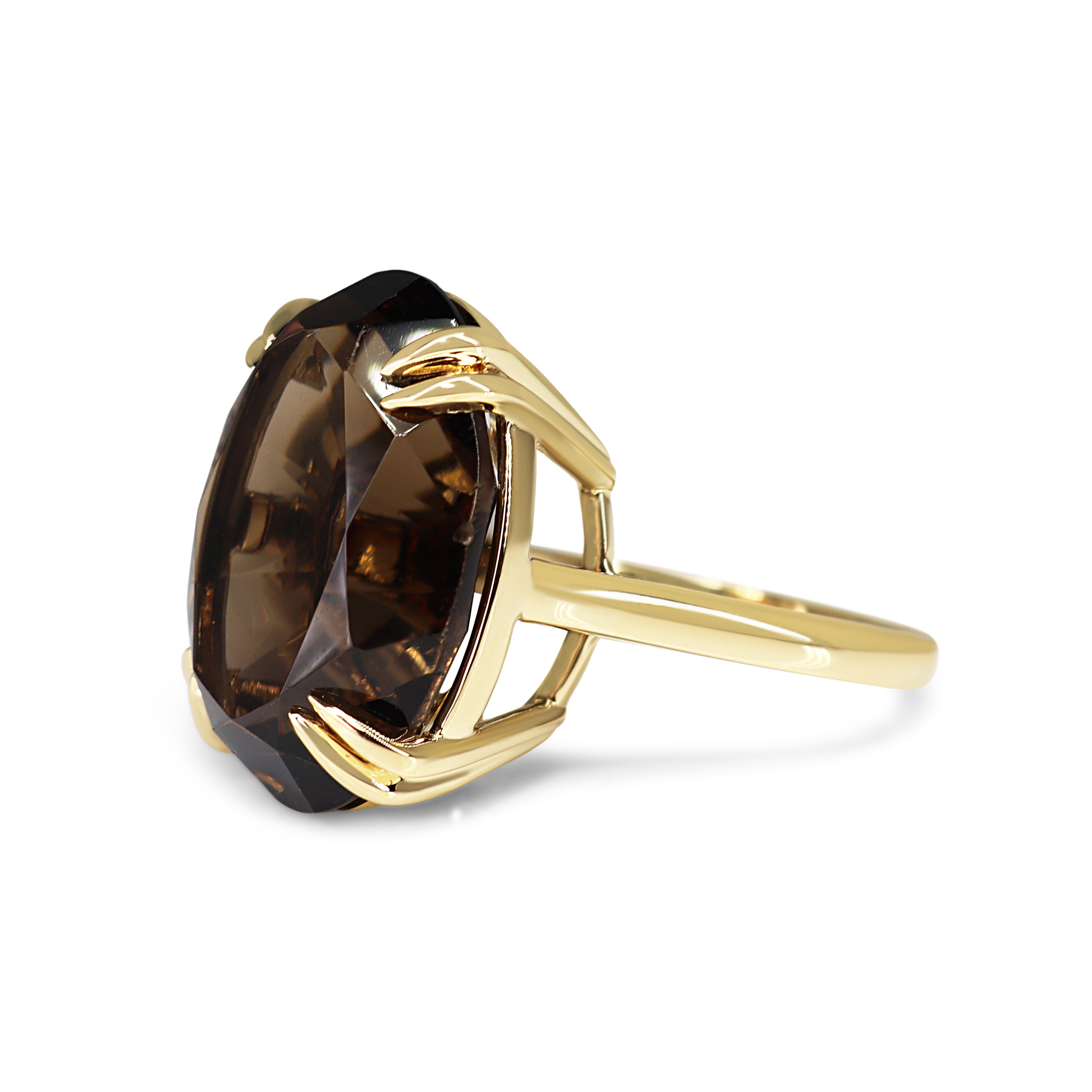 14ct Yellow Quartz Cocktail Ring