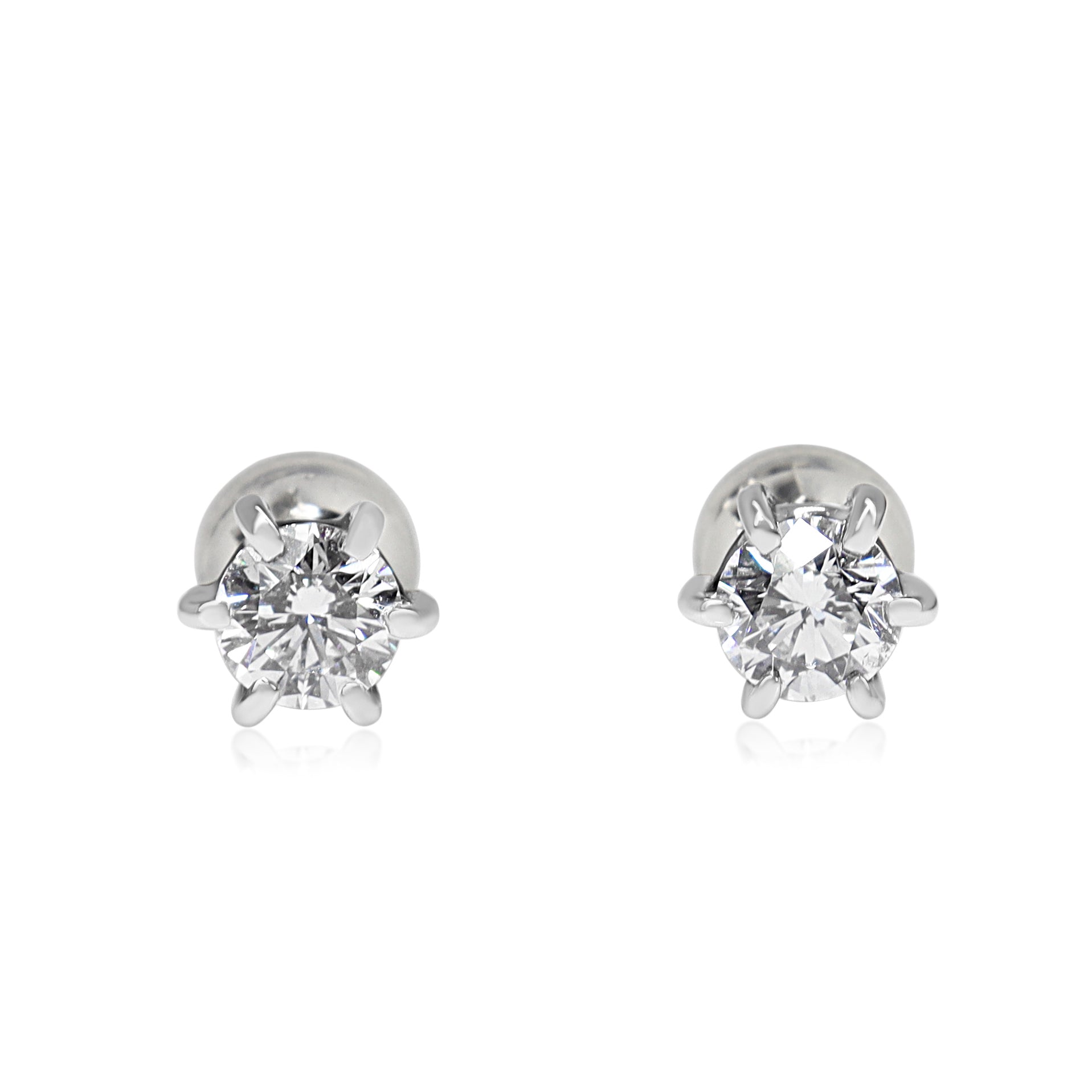 Platinum .82ct Diamond Stud Earrings
