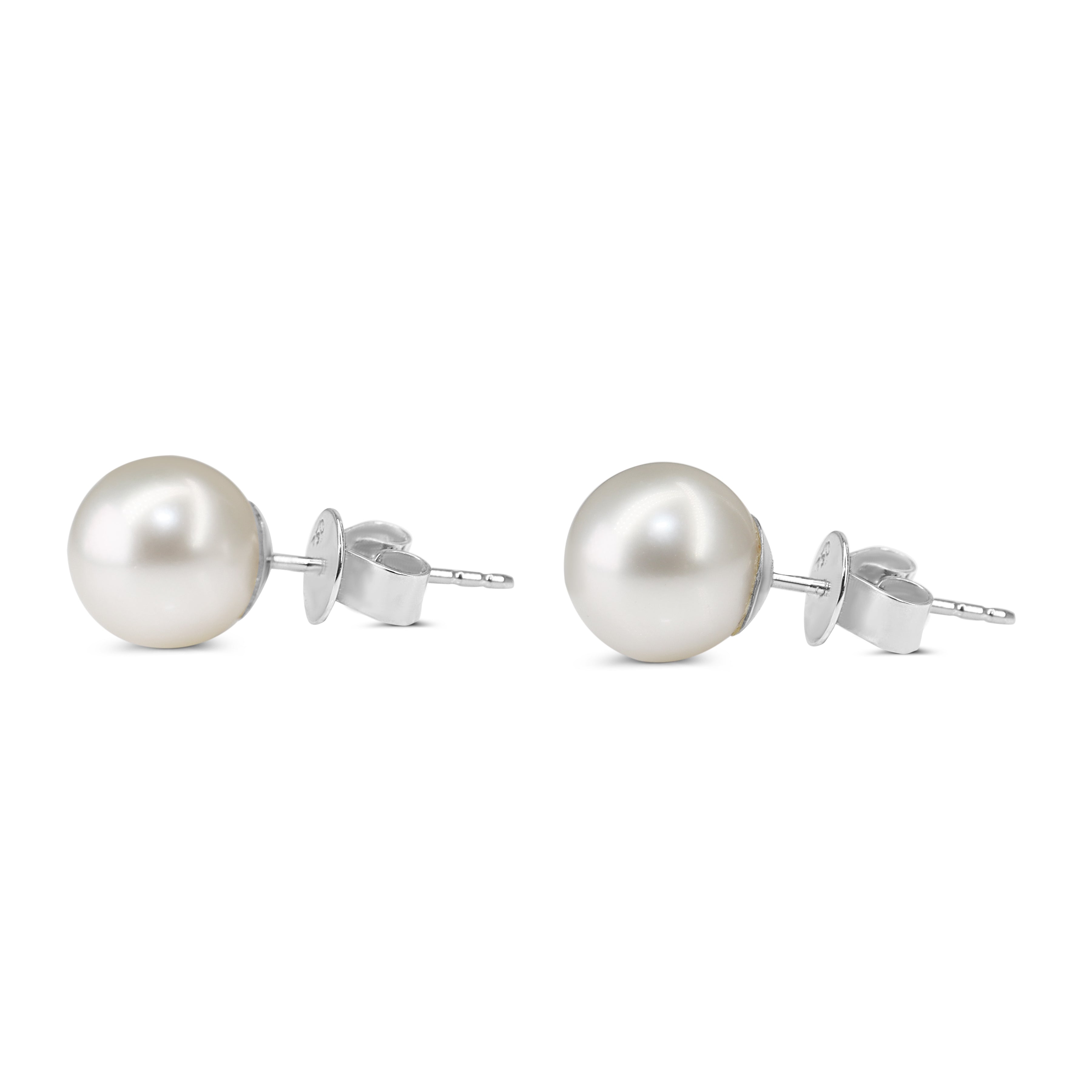 18ct White Gold South Sea 10mm Pearl Stud Earrings