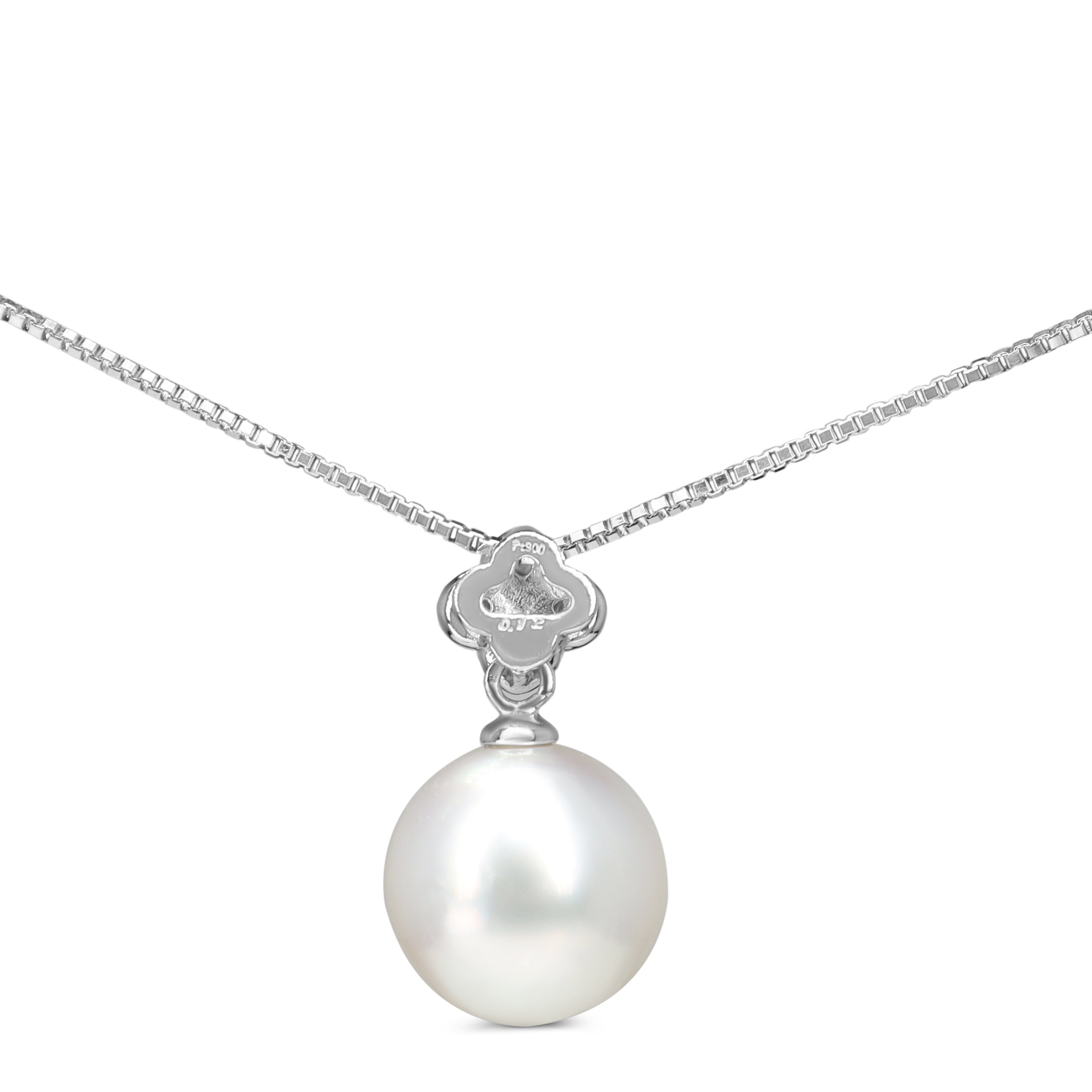 Platinum South Sea 10mm Pearl and Diamond Necklace