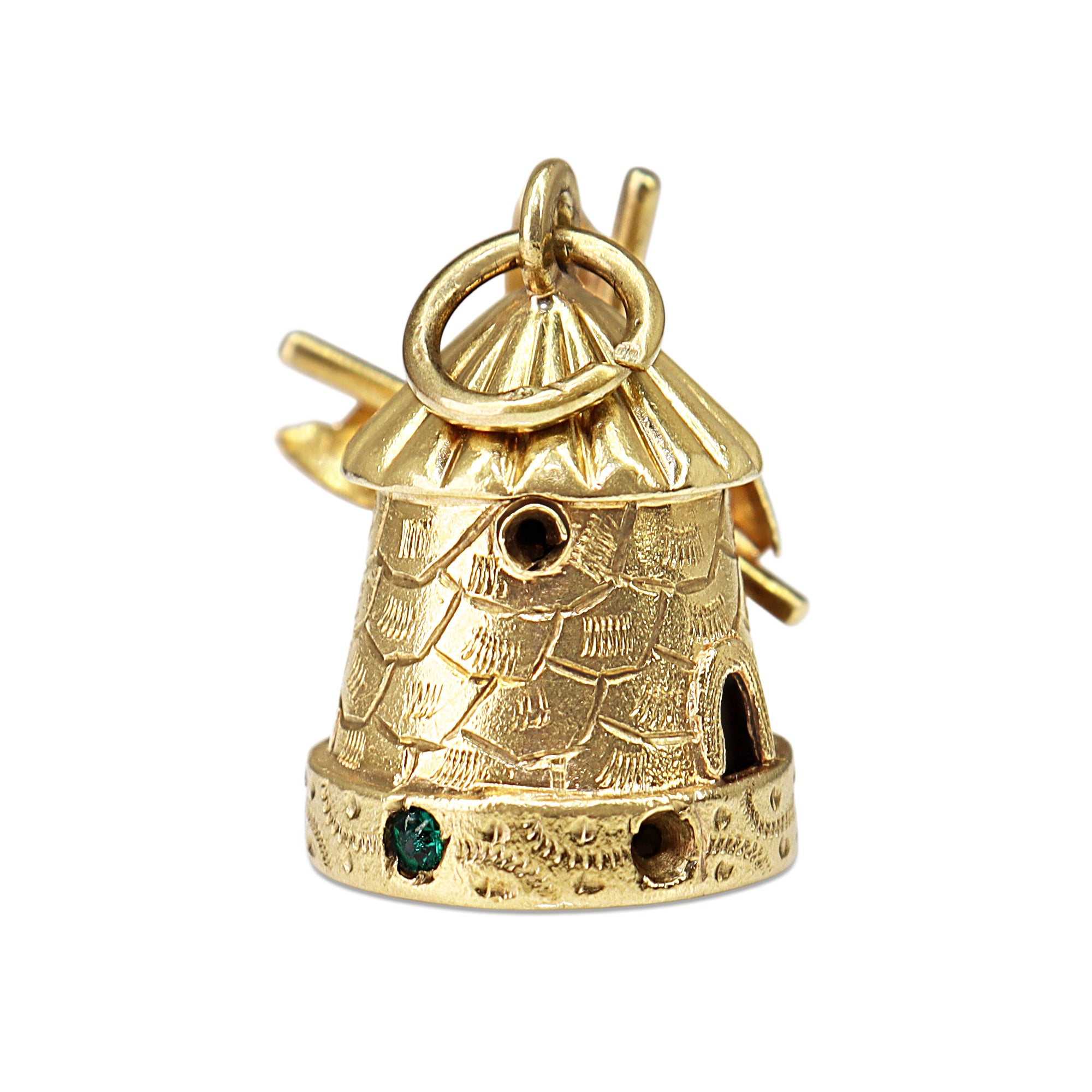 9ct Yellow Gold Windmill Charm / Pendant