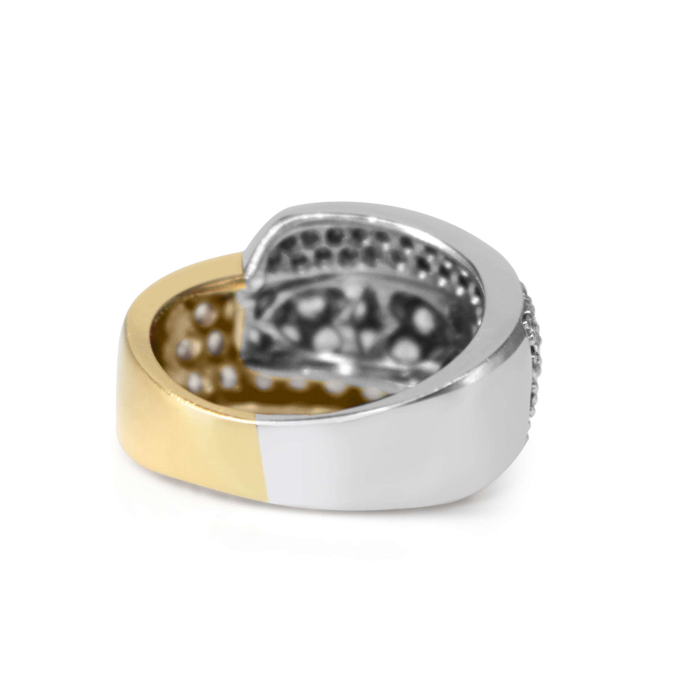 14ct Yellow and White Gold Yellow Sapphire and Diamond Ring