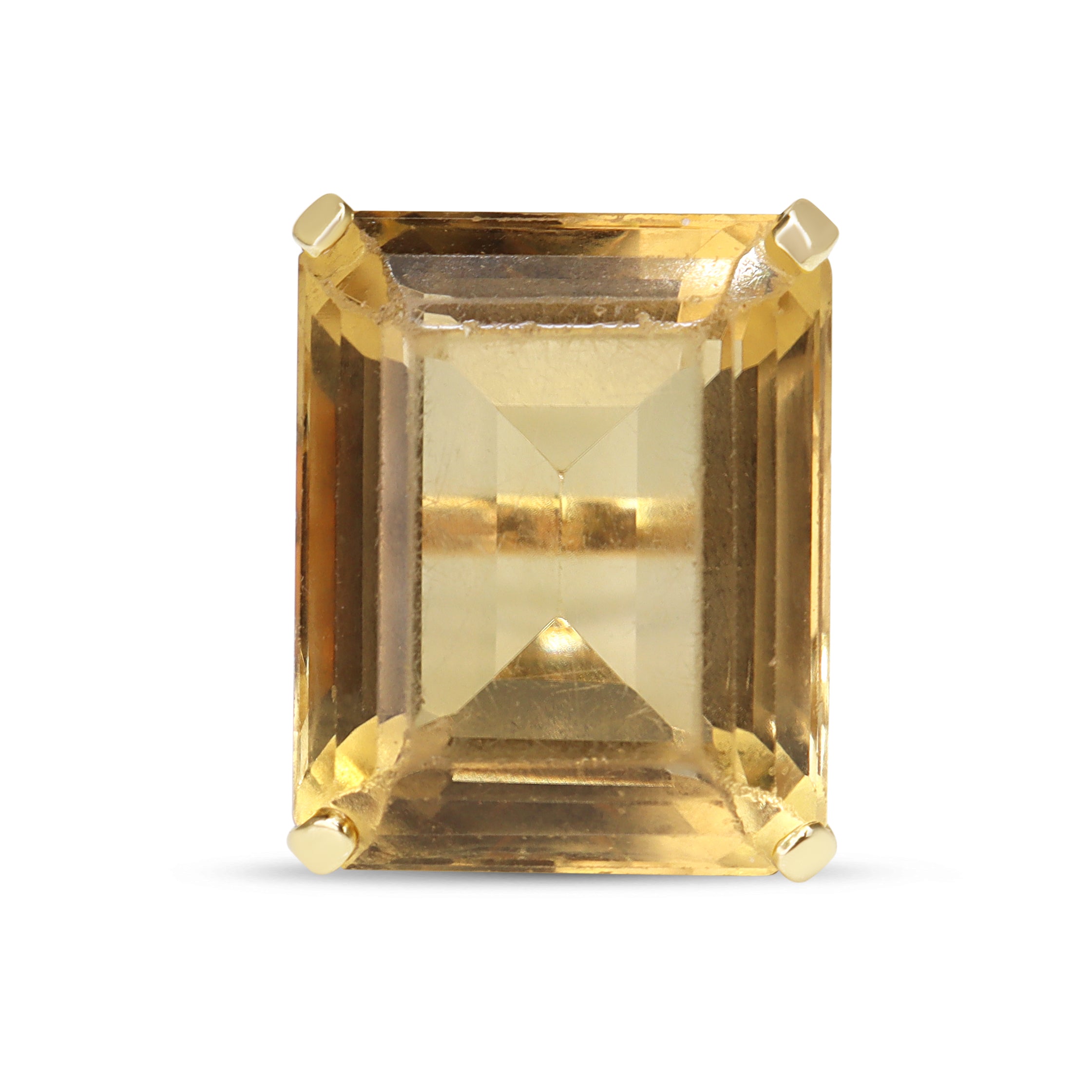 14ct Yellow Gold Citrine Cocktail Ring