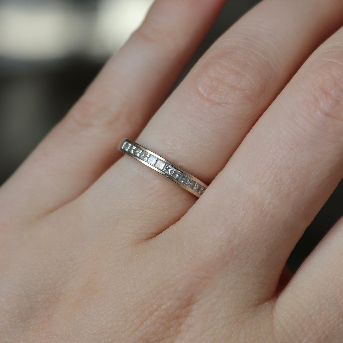 18ct white gold diamond wedding band with 0.50ct natural diamonds