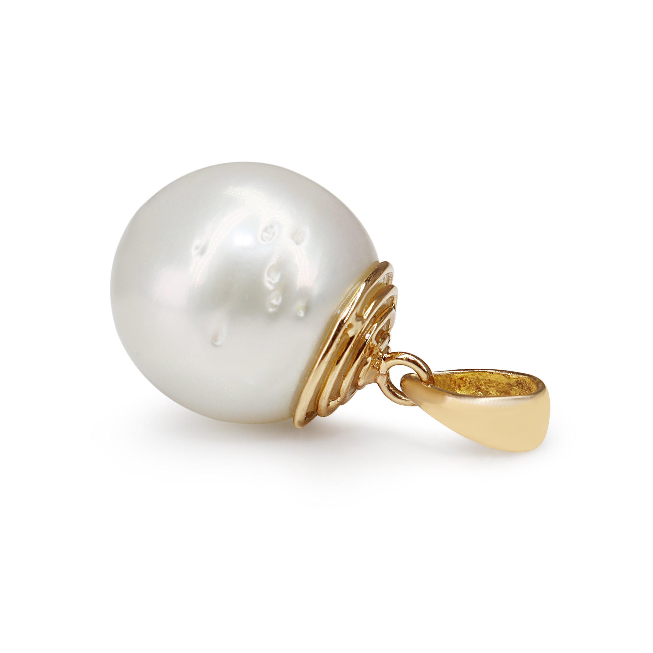 18ct Yellow Gold 14mm South Sea Pearl Pendant