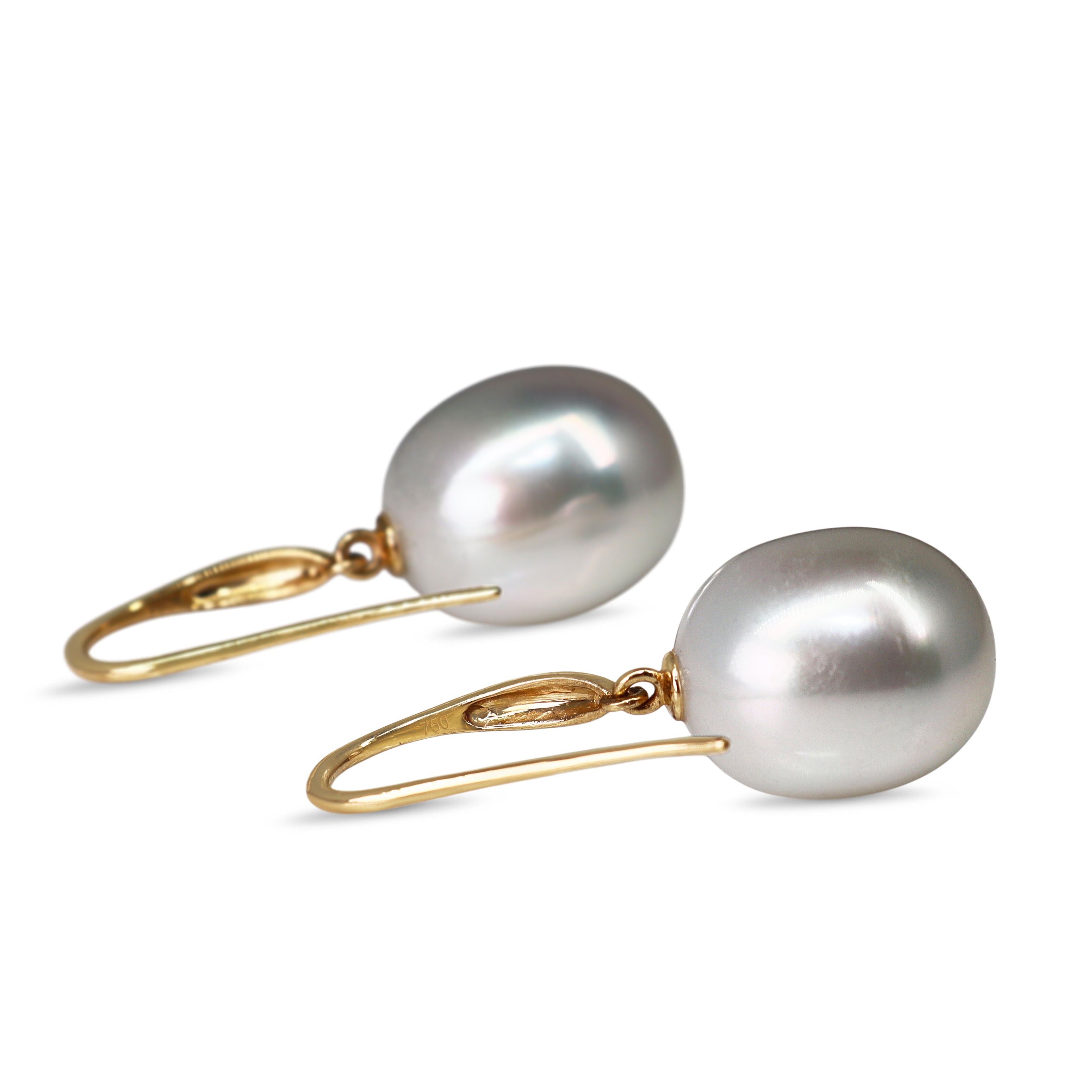 18ct Yellow Gold 12mm South Sea Pearl Earrings