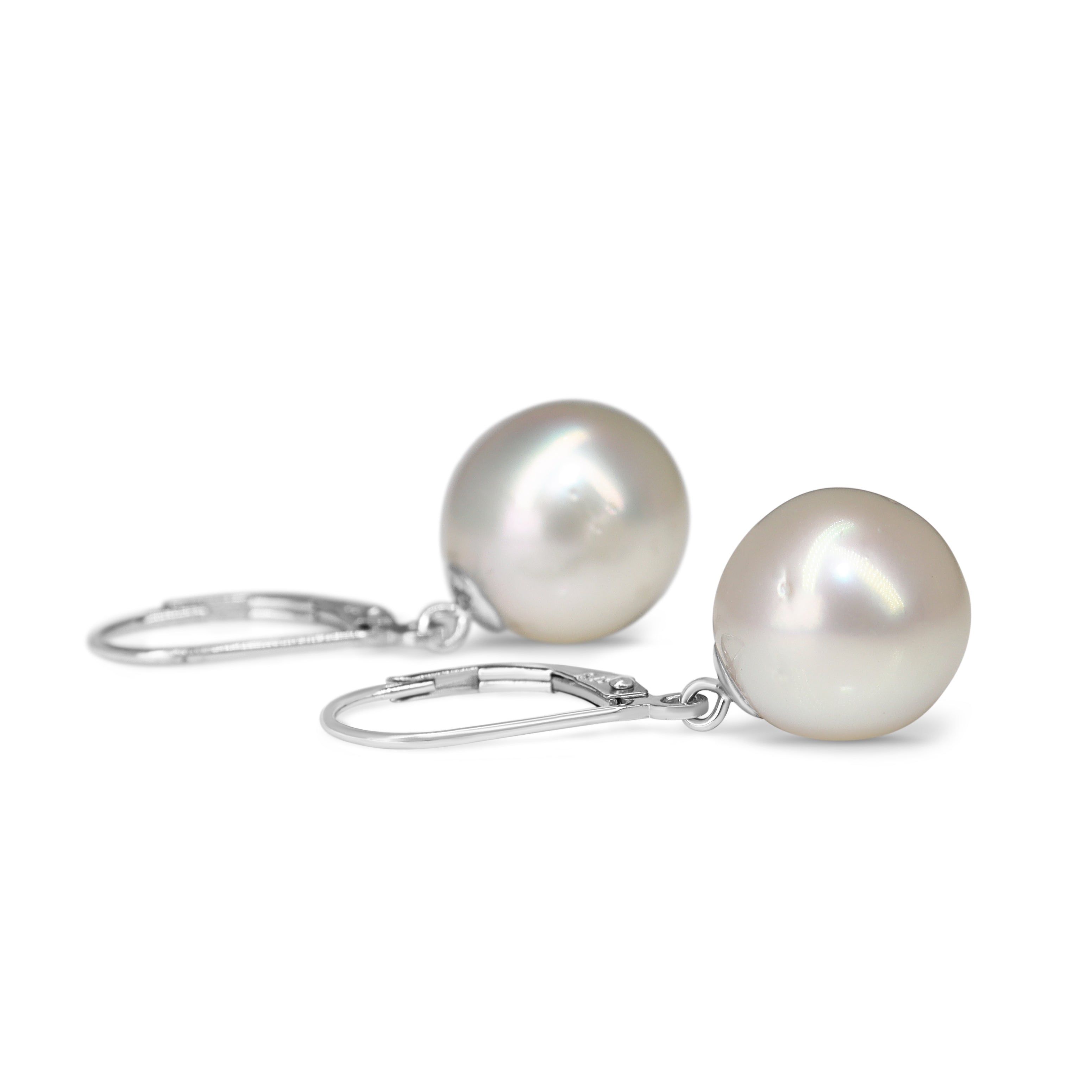 9ct White Gold South Sea 11mm Pearl Earrings