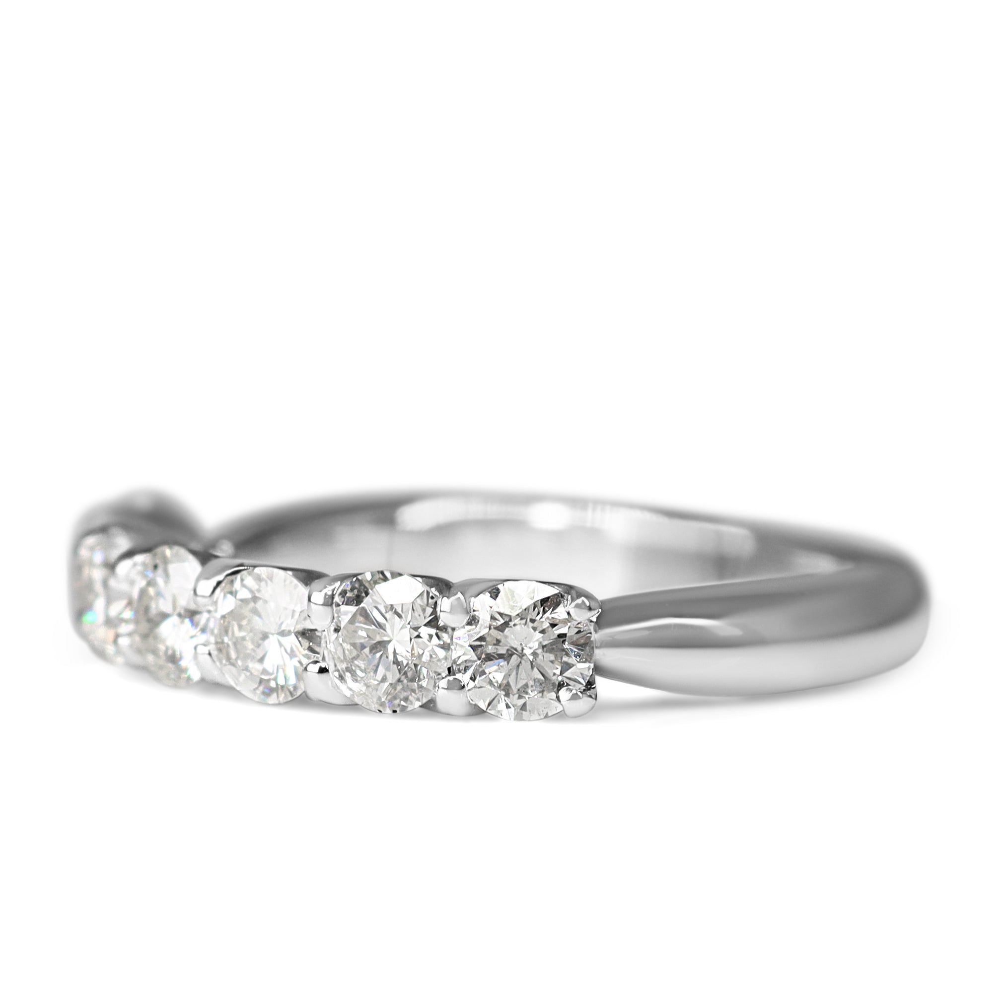 Platinum 1.10ct Diamond 7 Stone Ring