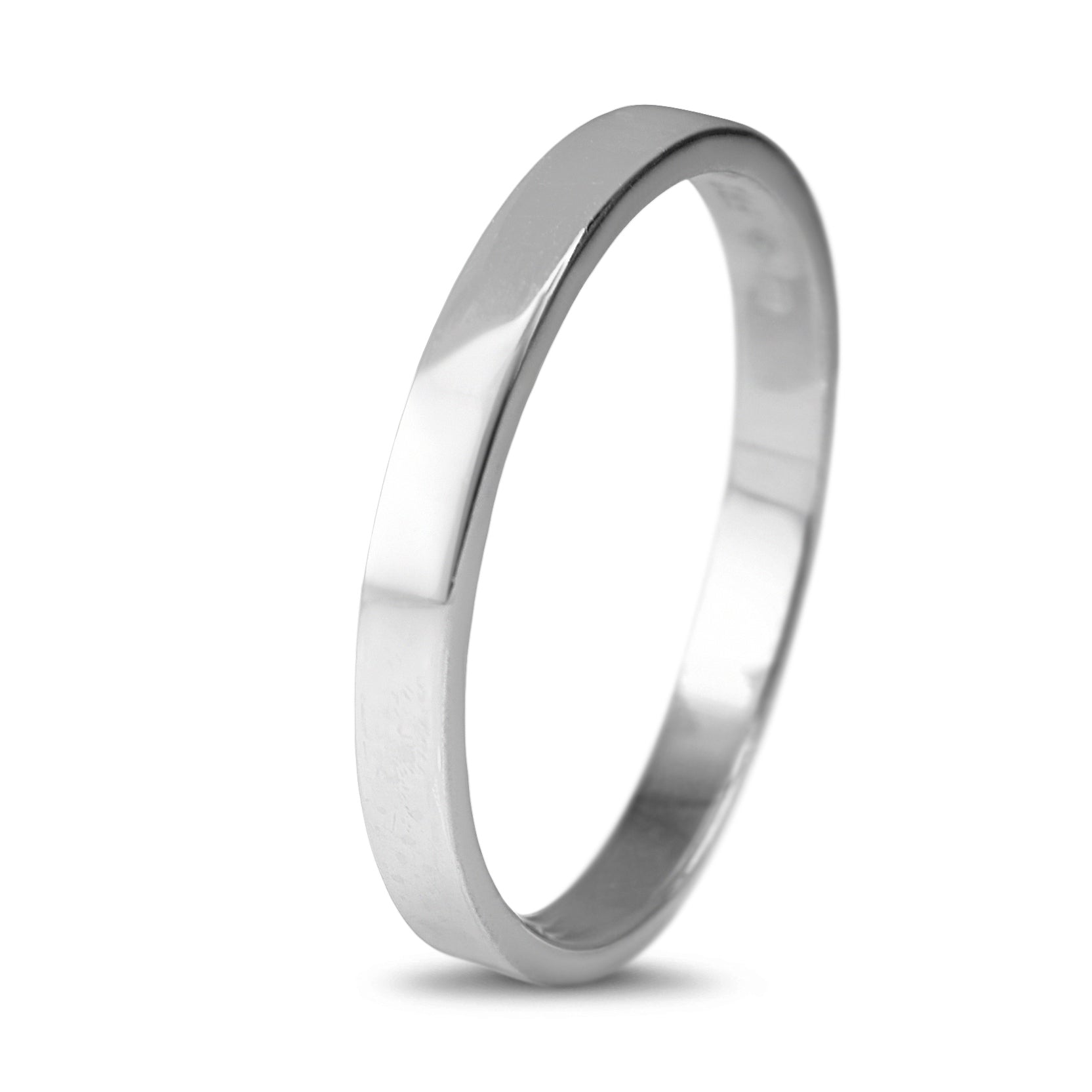 Platinum 2mm Plain Band Ring