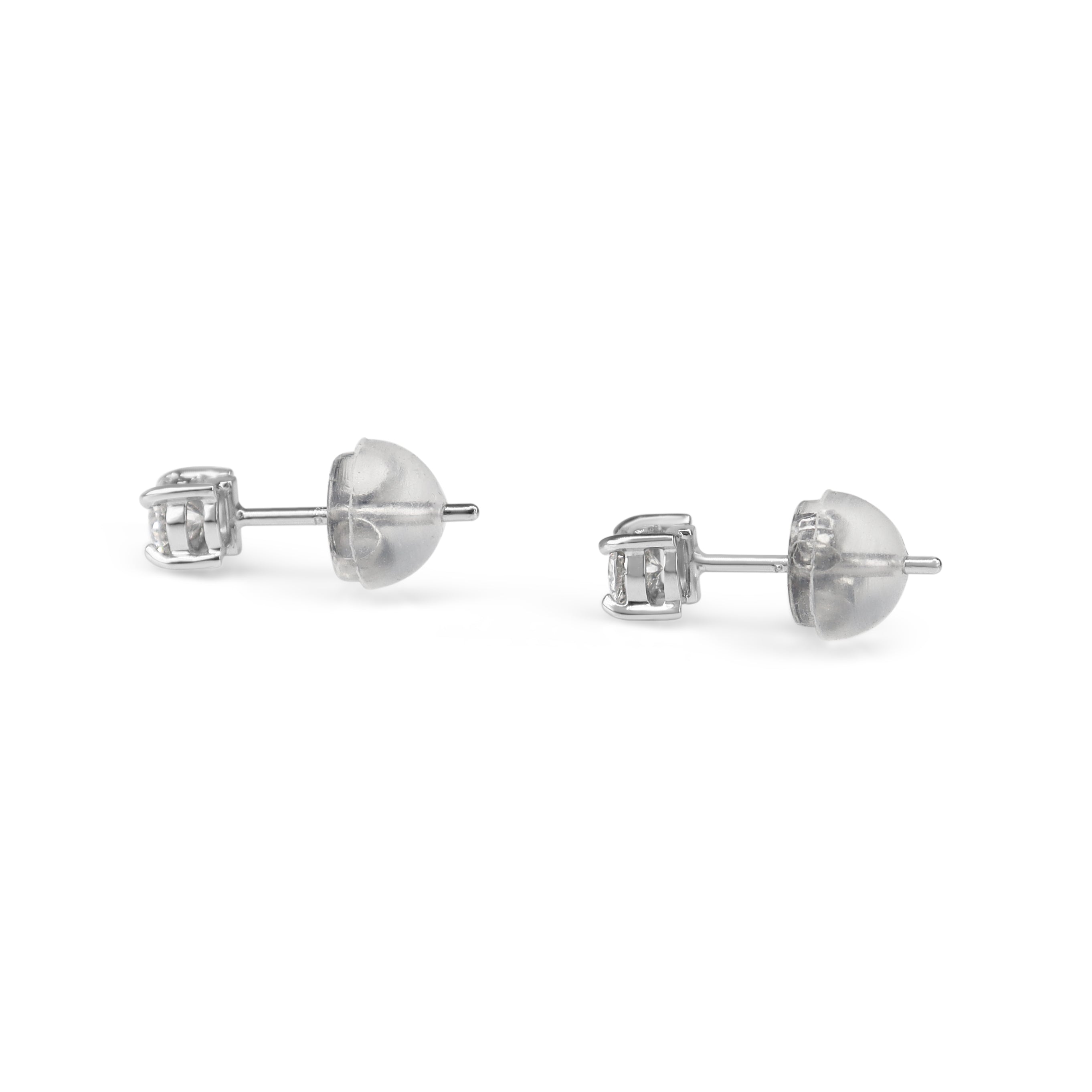 Platinum .20ct Diamond Stud Earrings