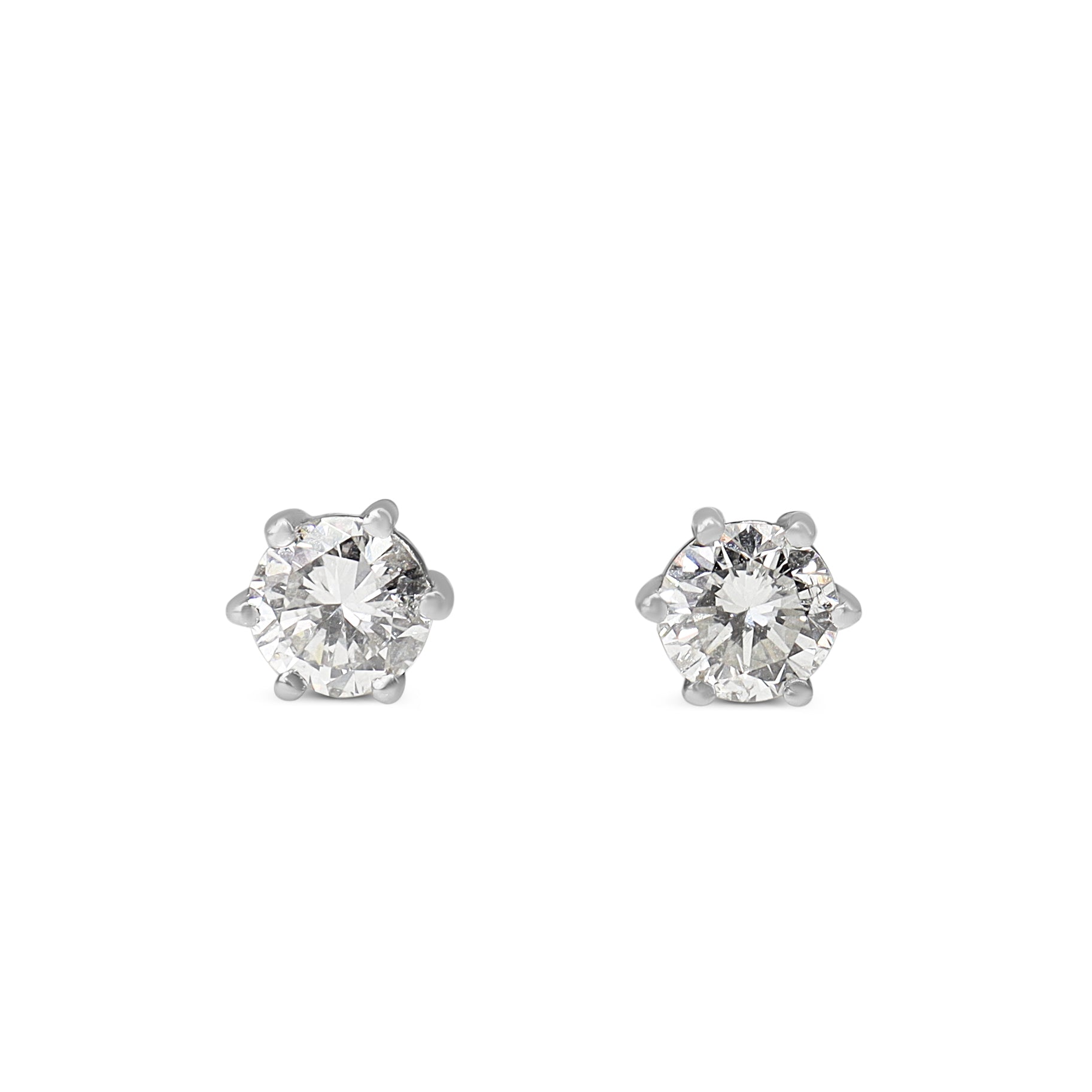 Platinum .70ct Diamond Stud Earrings