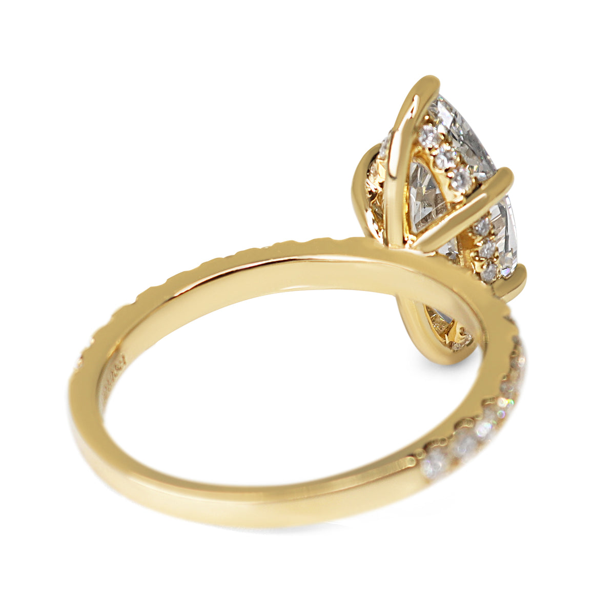 14ct Yellow Gold 2.50ct Lab Grown Marquise Diamond Ring