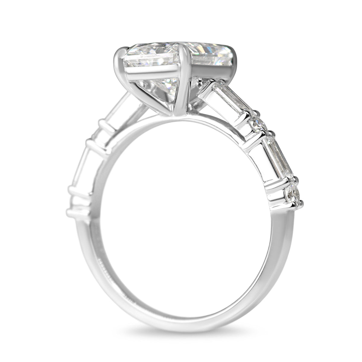 14ct White Gold 3.00ct Lab Grown Radiant Cut Diamond Ring
