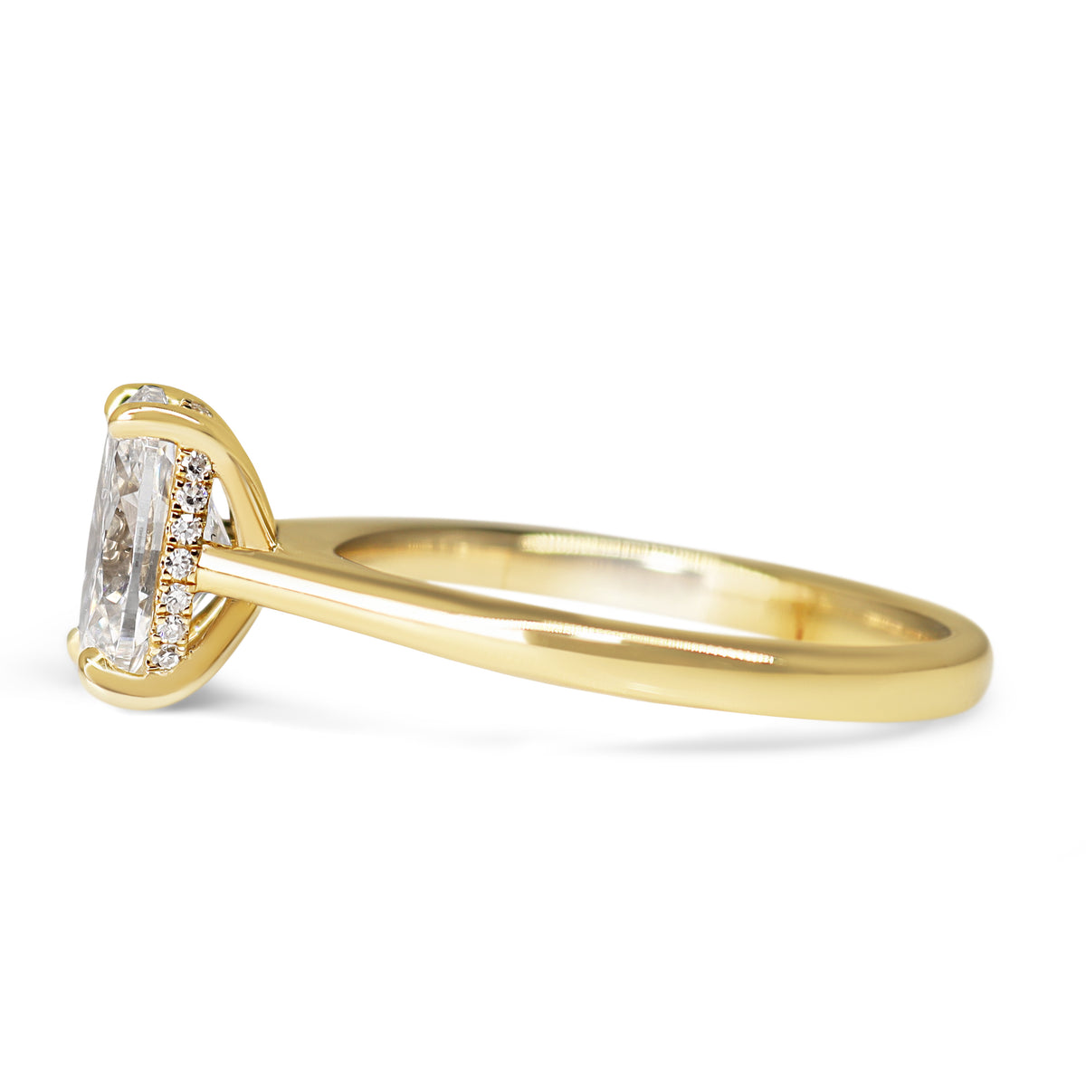 14ct Yellow Gold Lab Grown 1.50ct Oval Diamond Solitaire Ring