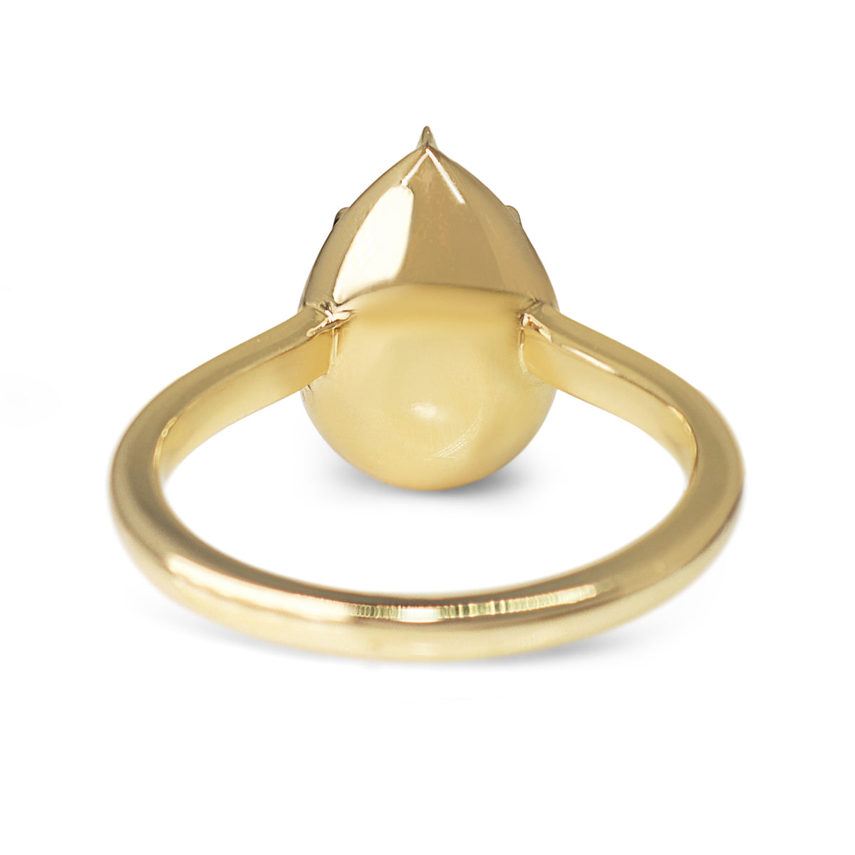 14ct Yellow Gold Georgian Style 2.01ct Lab Grown Pear Diamond Ring