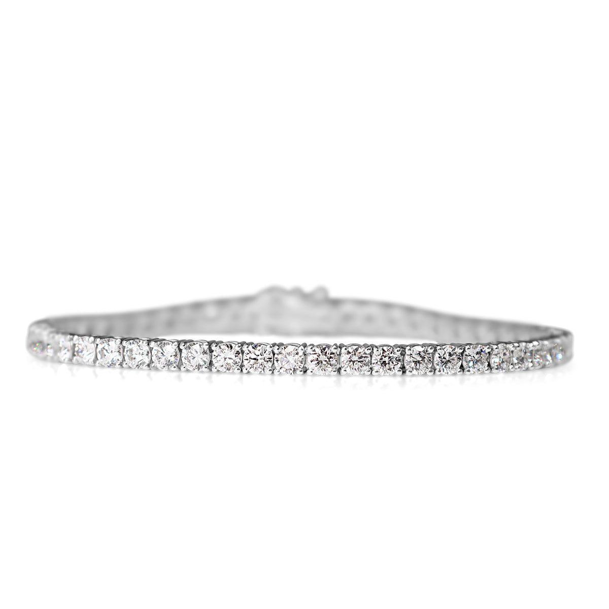 18ct White Gold 6.00ct Lab Grown Diamond Tennis Bracelet