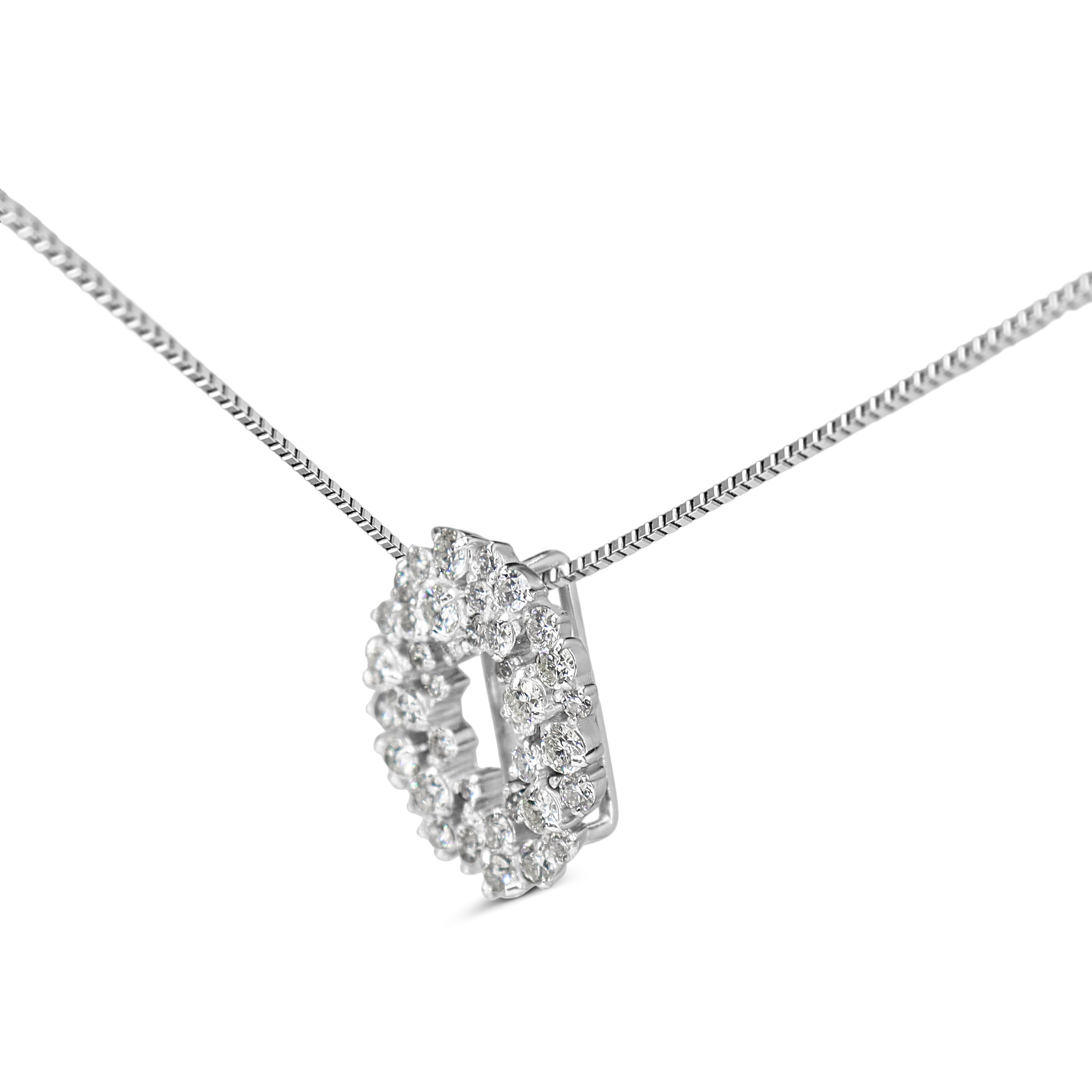 Platinum Diamond Cluster / Wreath Style Necklace
