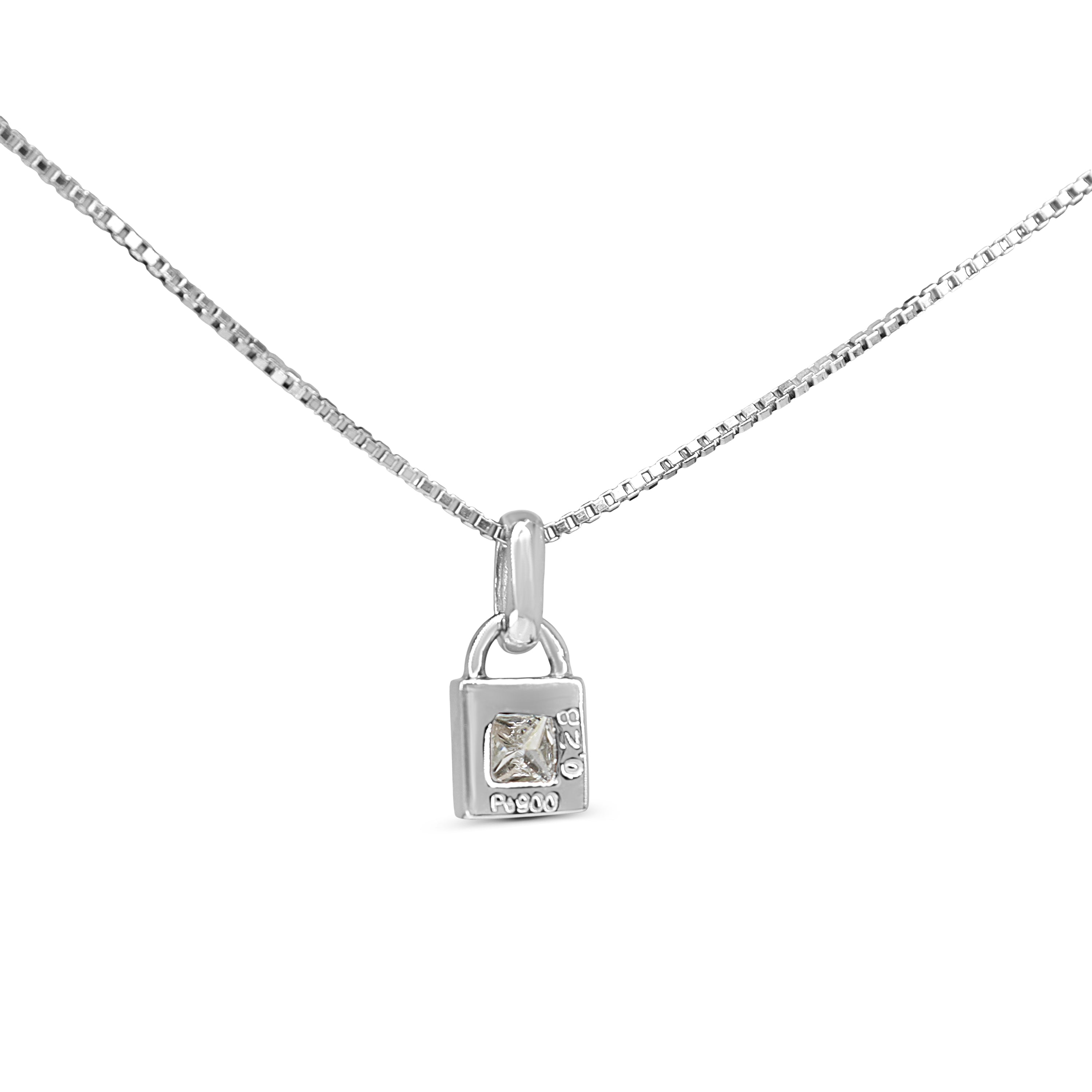 Platinum Diamond Hand Bag Necklace