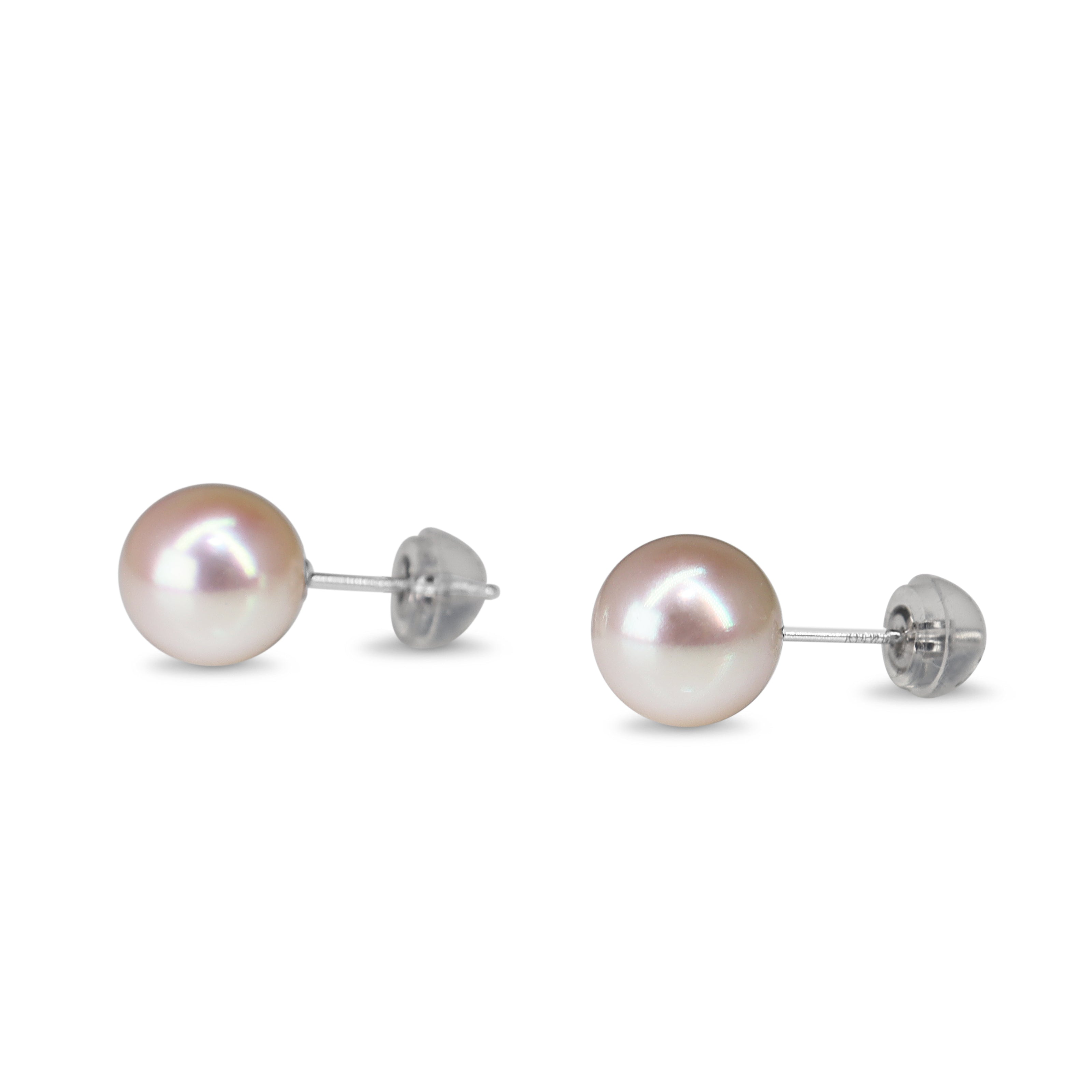 14ct White Gold 8.3mm Akoya Pearl Earrings