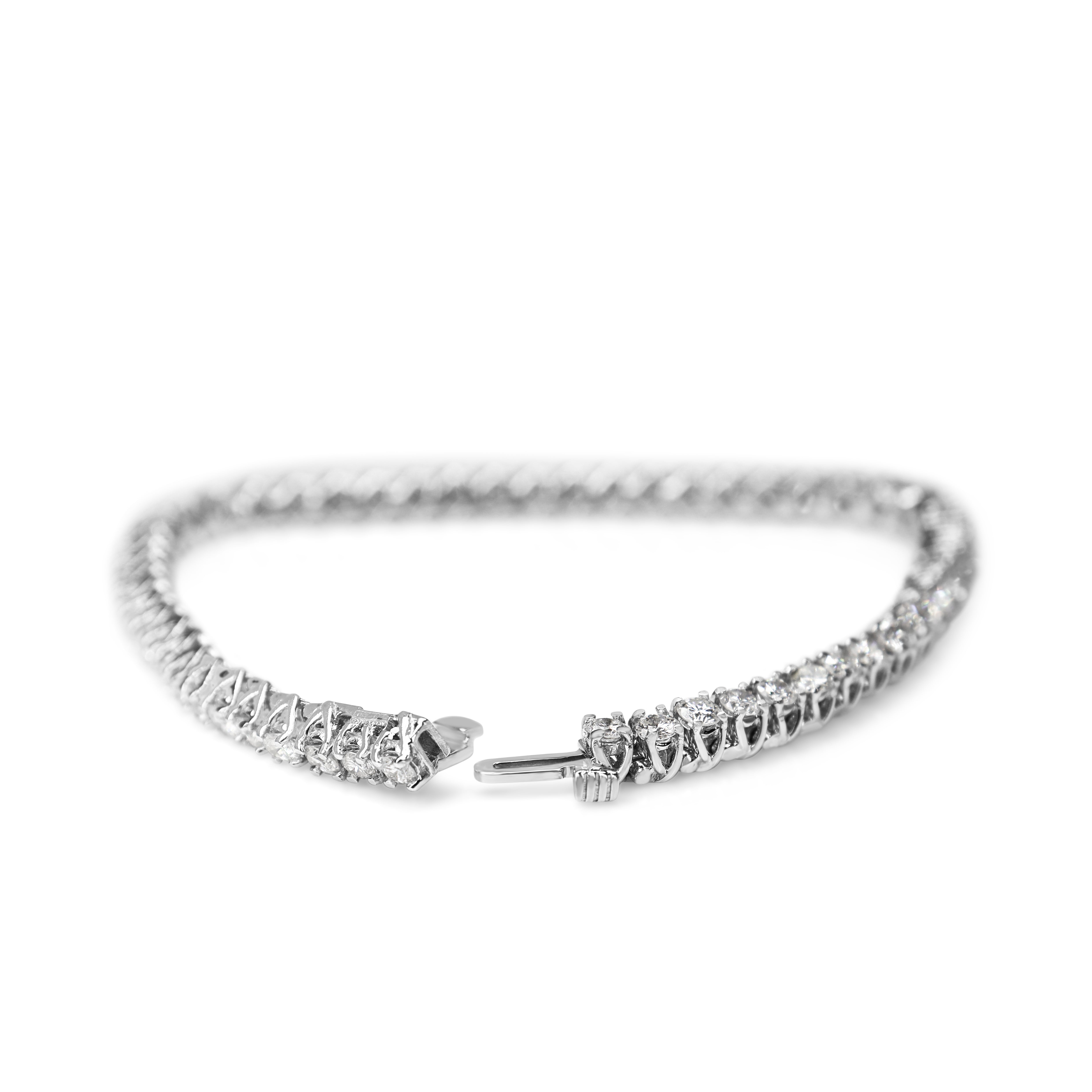 14ct White Gold 5.00ct Diamond Tennis Bracelet
