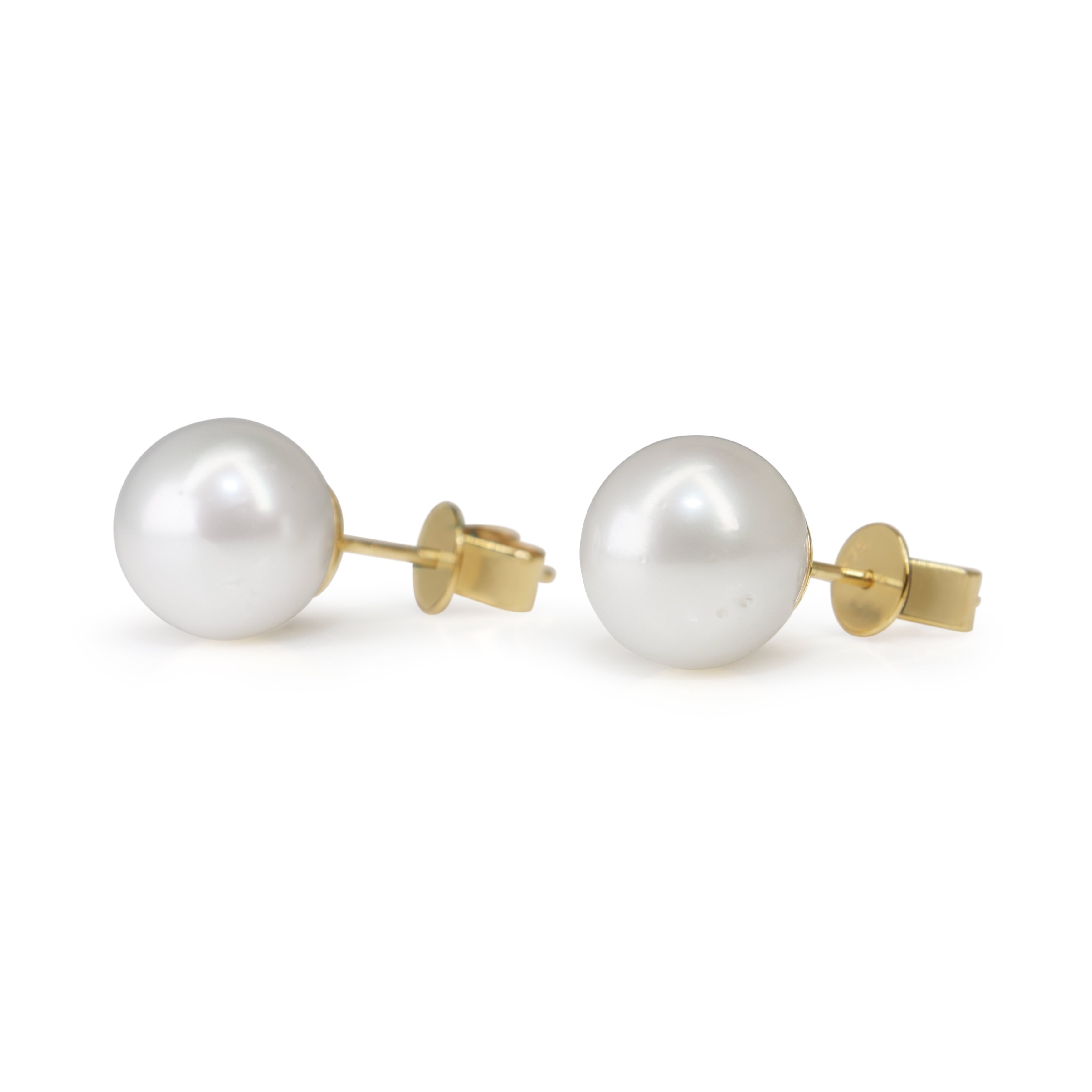 9ct Yellow Gold 10.6mm South Sea Pearl Stud Earrings