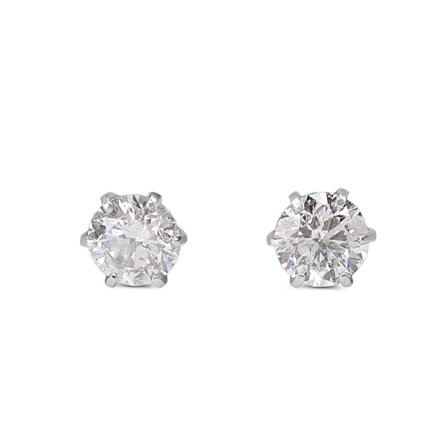Platinum .70ct Diamond Stud Earrings