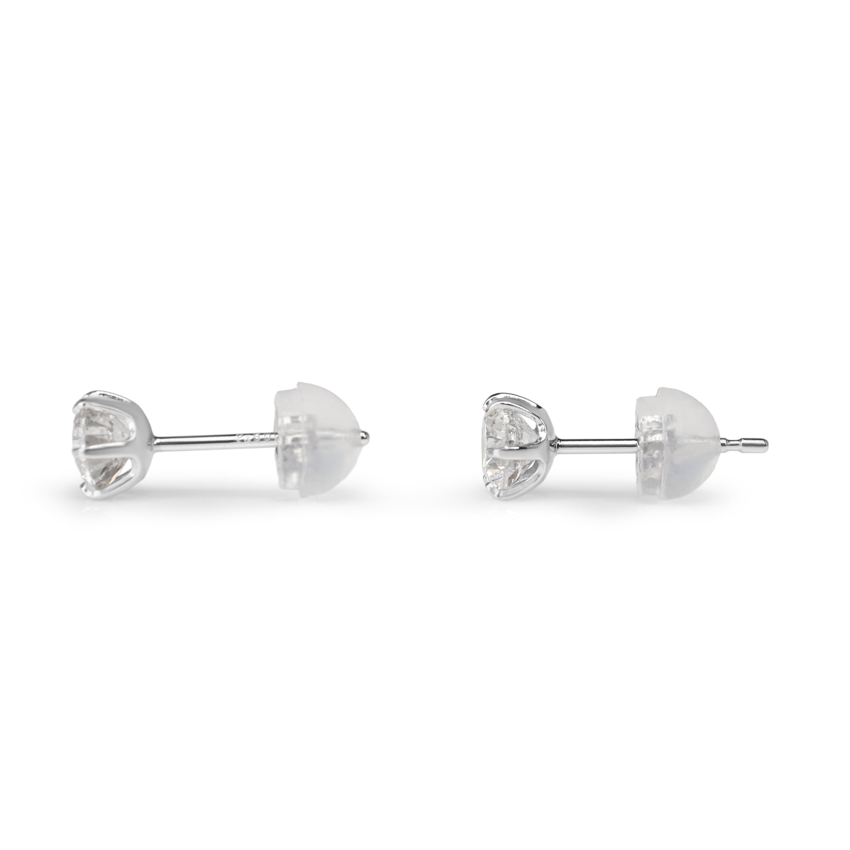 Platinum .70ct Diamond Stud Earrings
