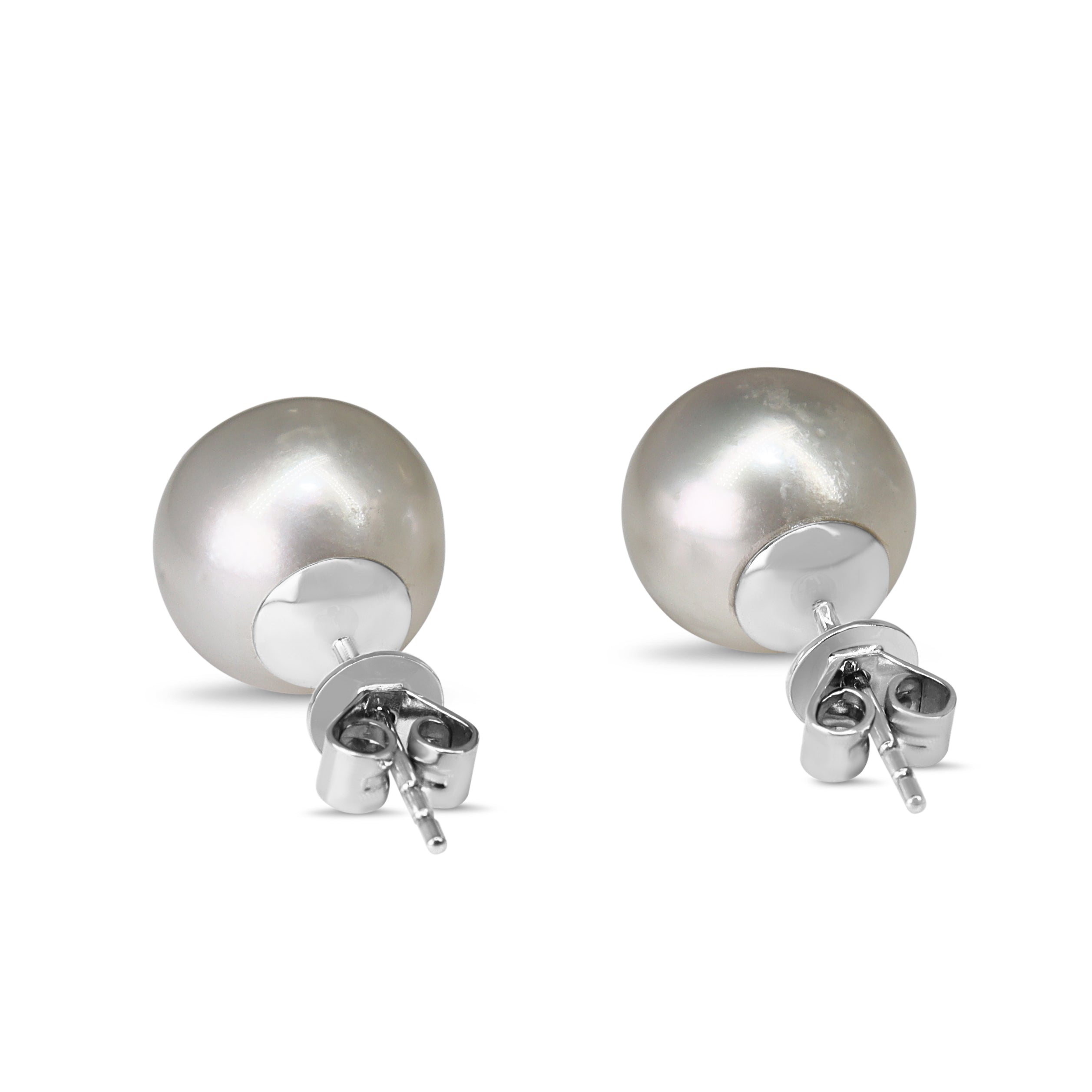 18ct White Gold 10.8mm South Sea Pearl Stud Earrings