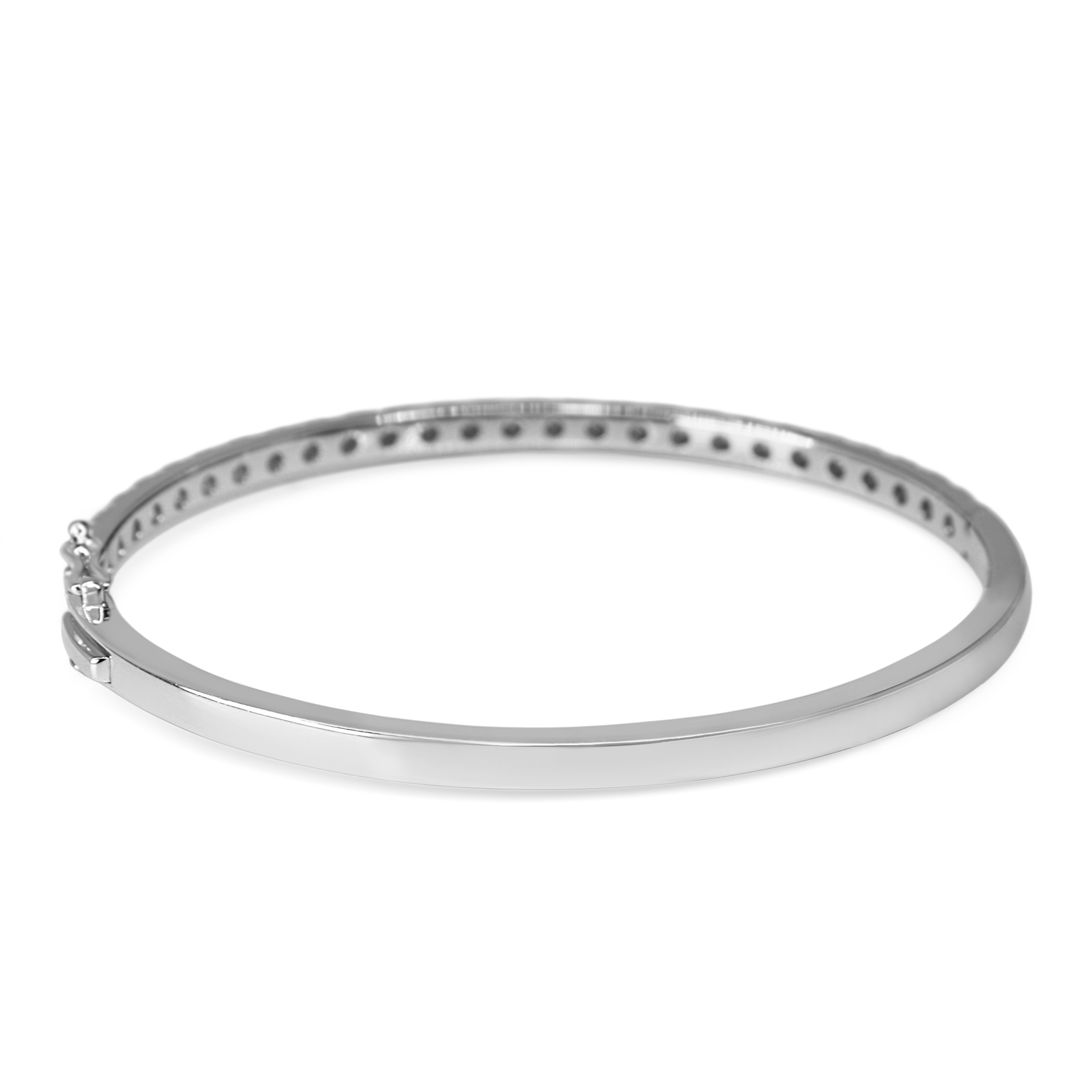 9ct White Gold 3.10ct Diamond Bangle