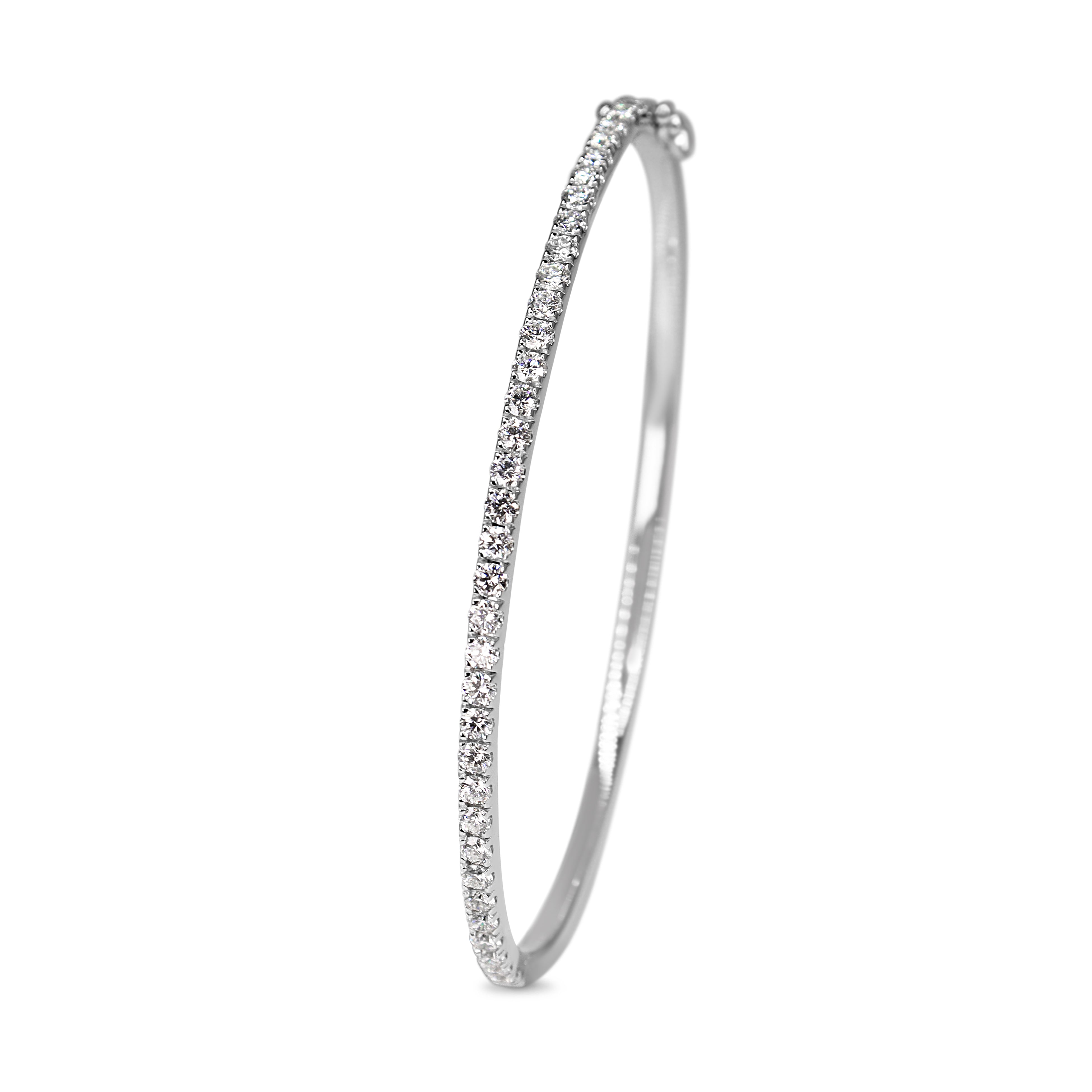9ct Yellow Gold 1.55ct Diamond Hinged Bangle
