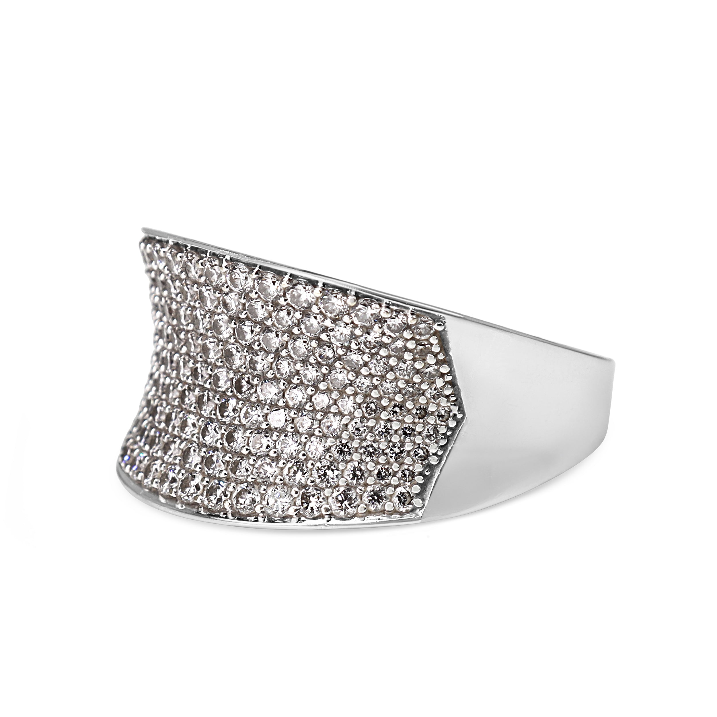 18ct White Gold 2.00ct Pavé Diamond Band Ring