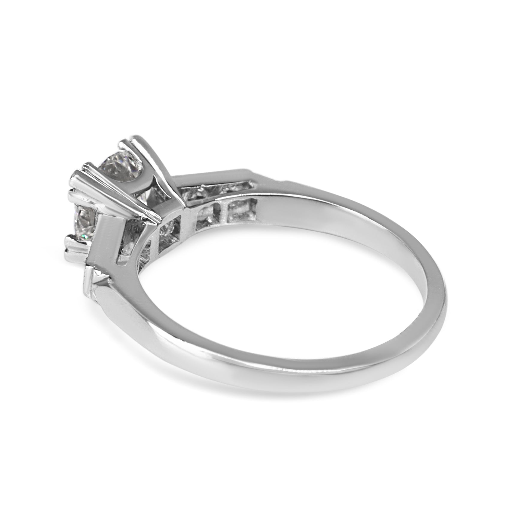 Platinum 1.03ct Lab Grown Vintage Diamond Ring