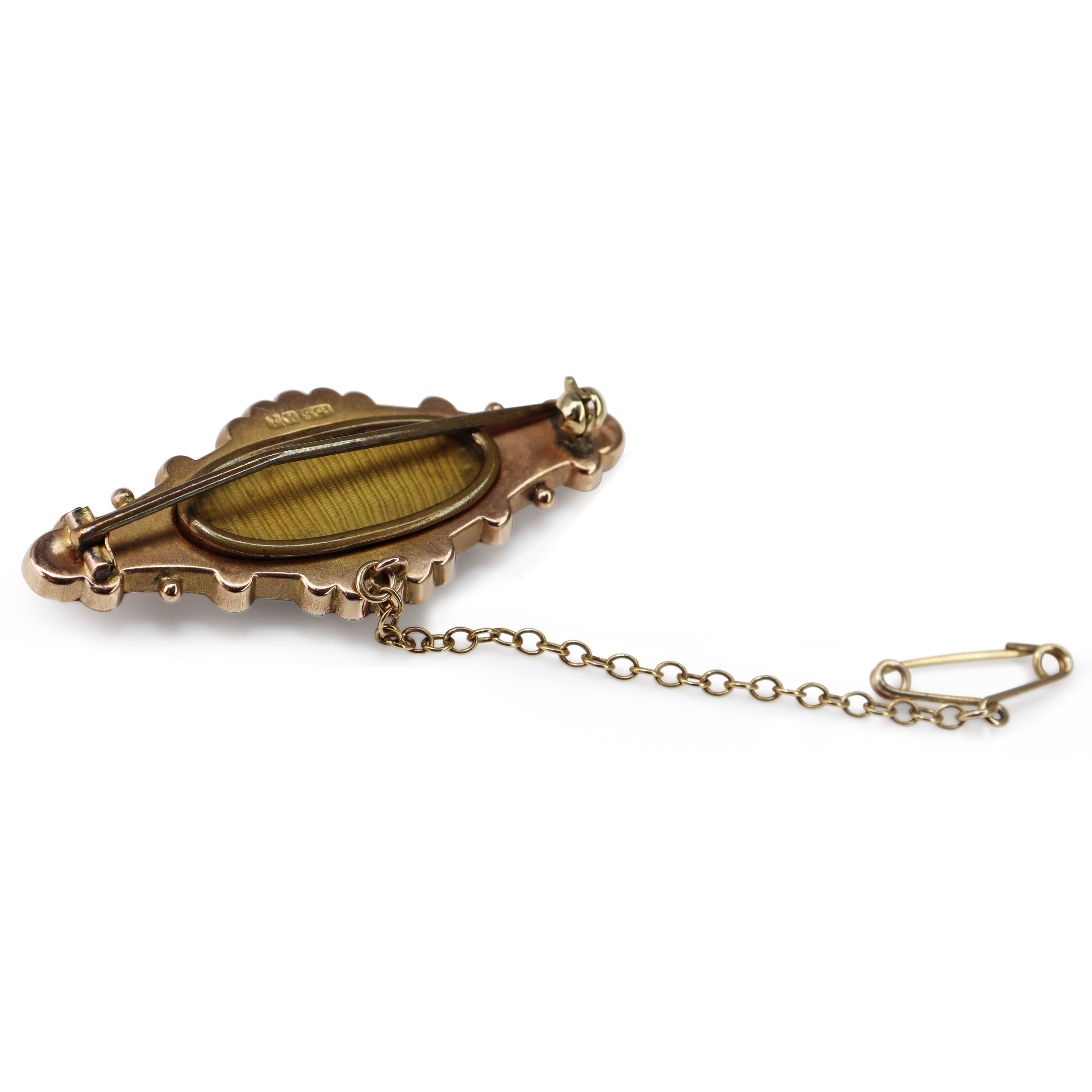 9ct Yellow Gold Antique Victorian Brooch