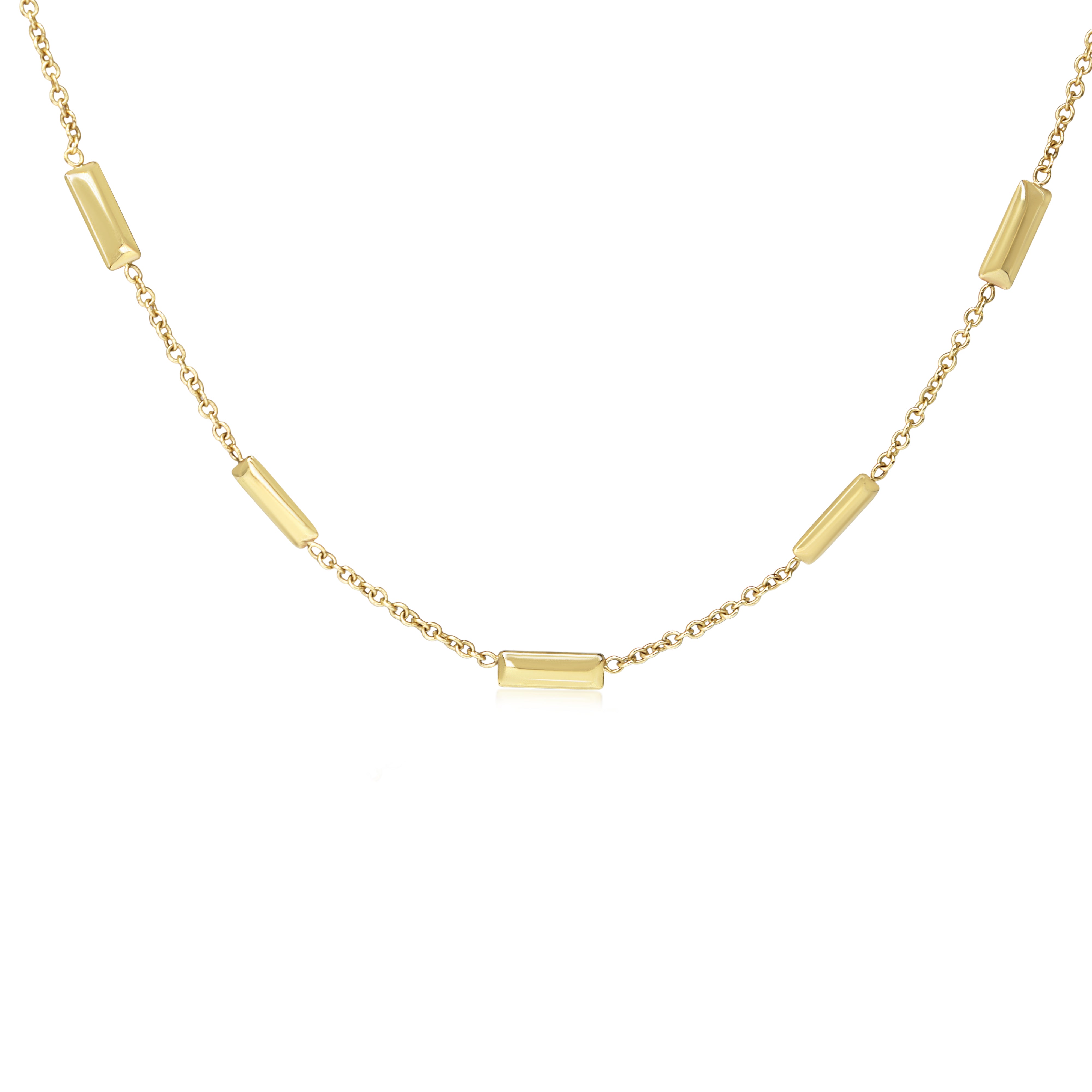 9ct Yellow Gold Chain with Bars Necklace