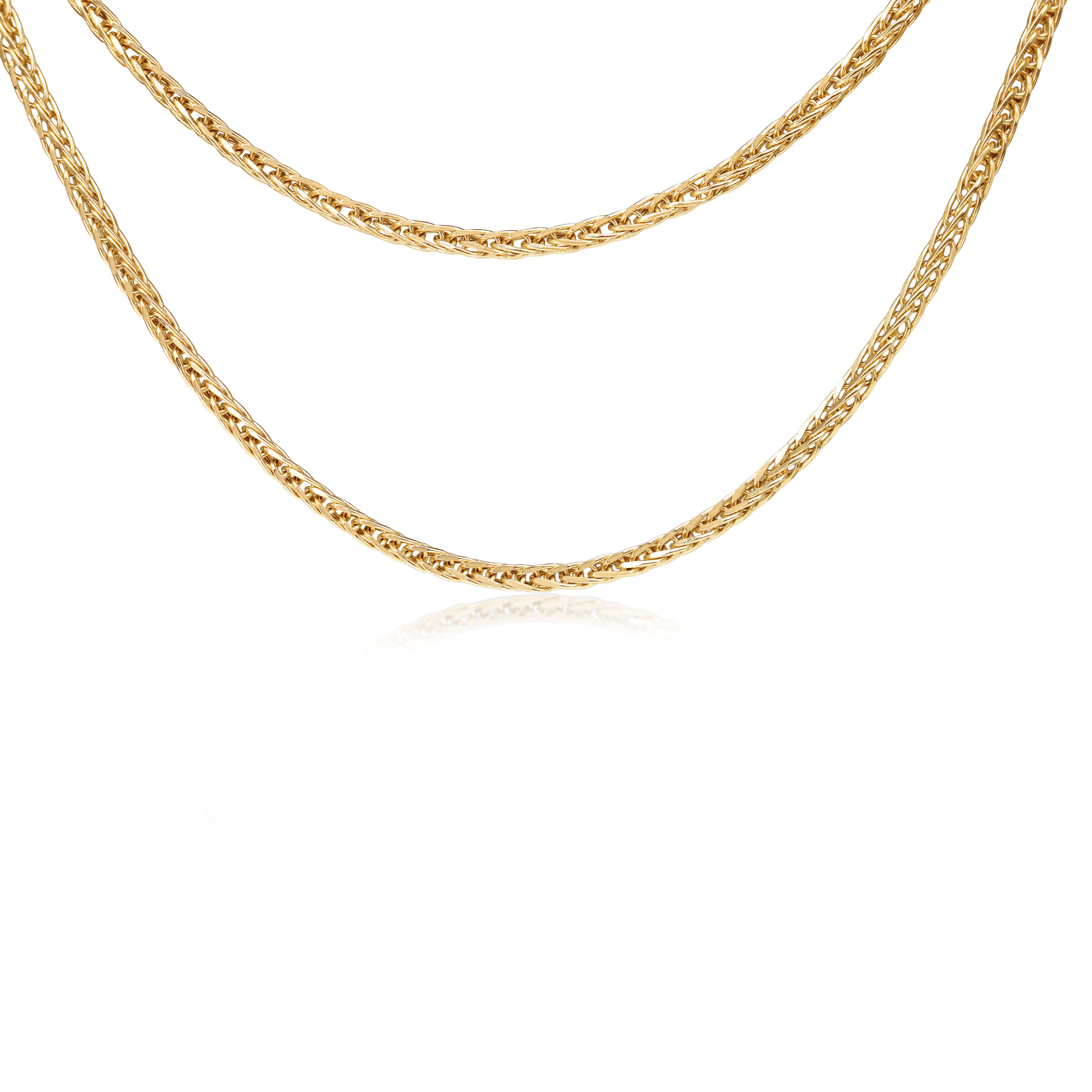 14ct Yellow Gold Fancy Curb Link Chain Necklace