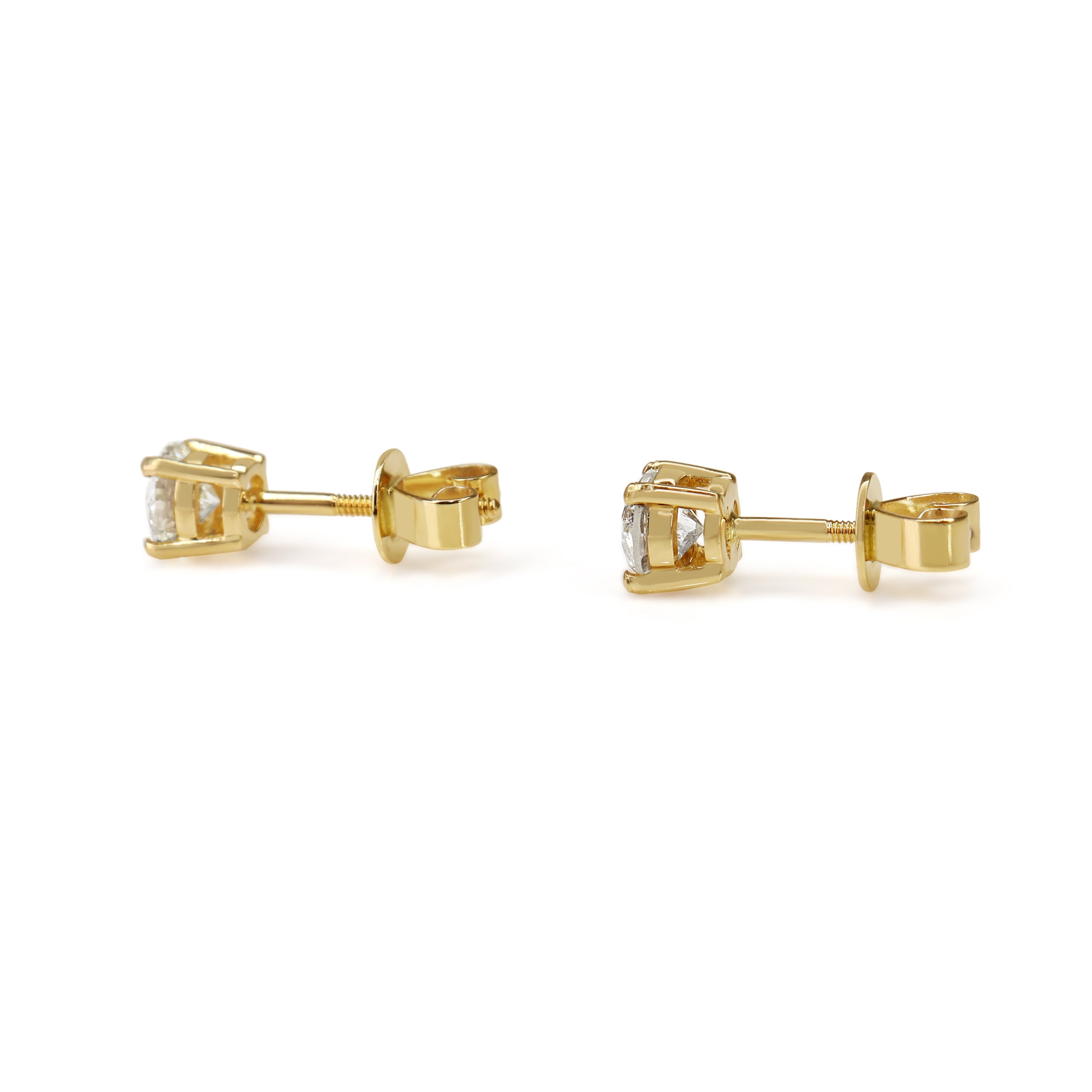 14ct Yellow Gold 1.00ct Diamond Stud Earrings
